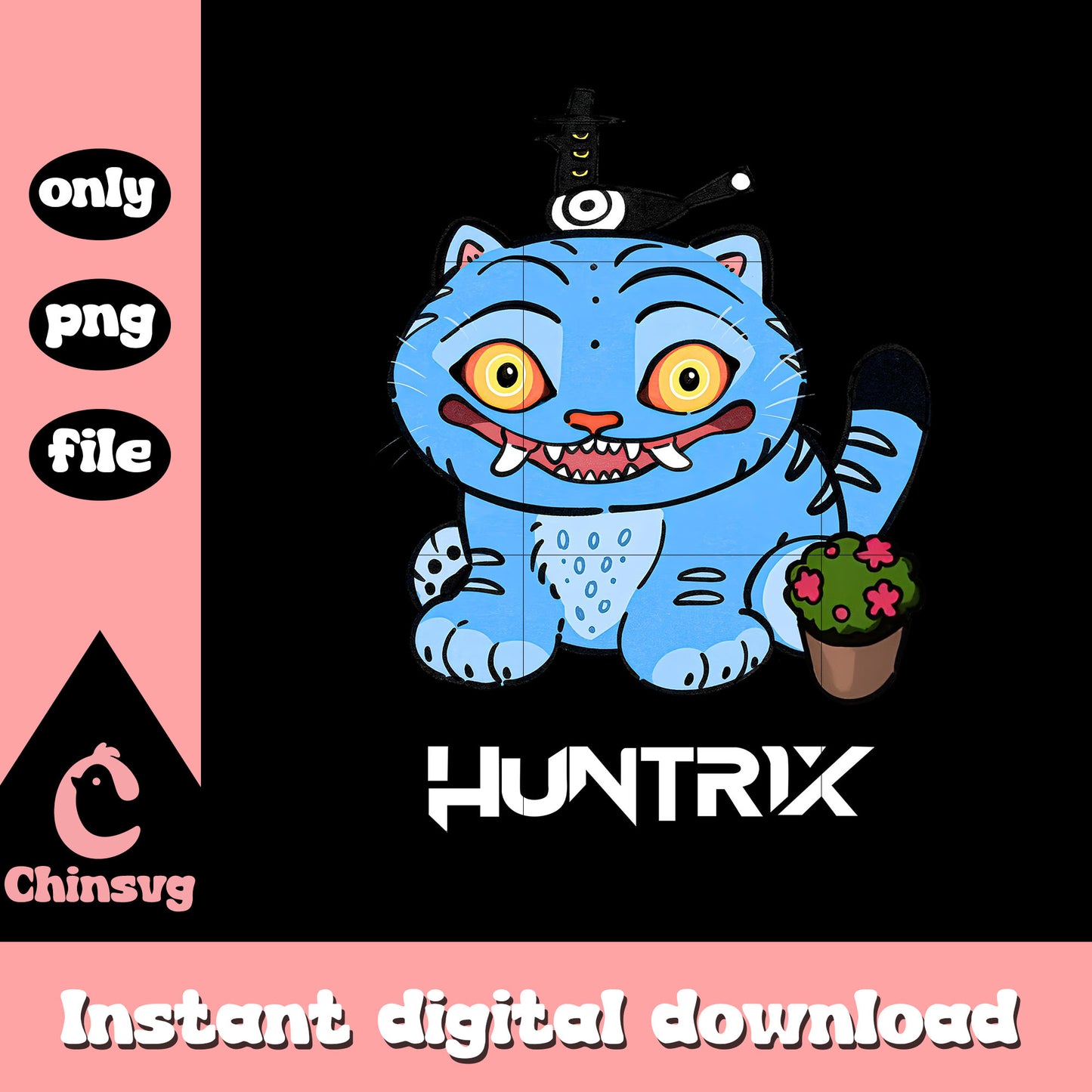 Huntrix derpy tiger and sussie png, blue derpy tiger png