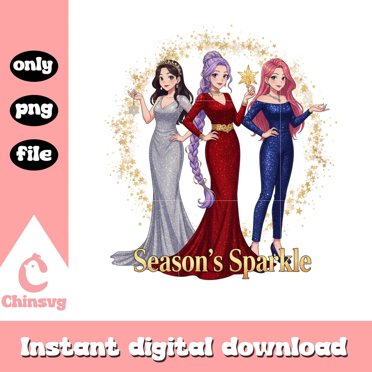 Huntrix girl band season's sparke png, kpop girl bands png