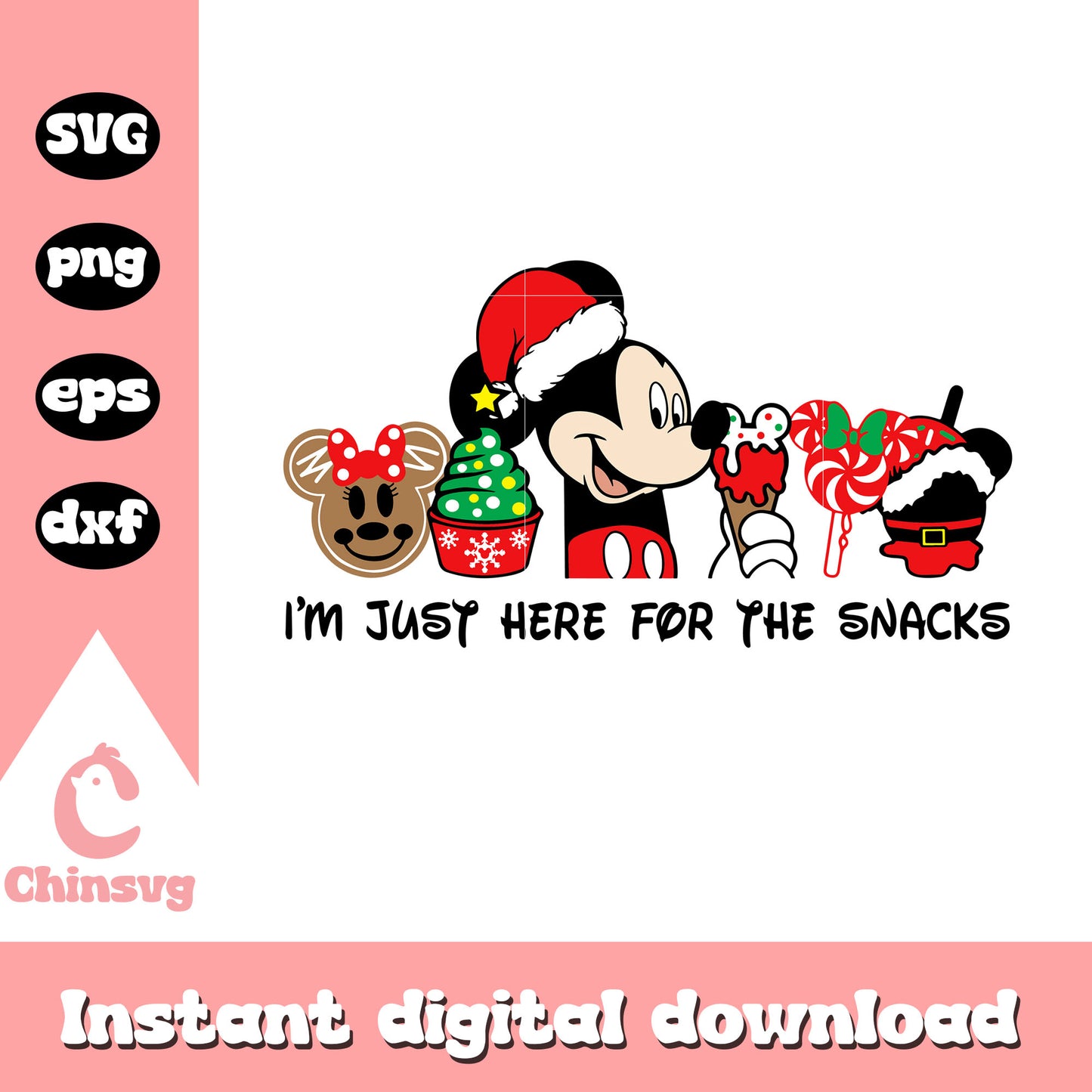 I'm just for here for the snacks svg, mickey mouse svg