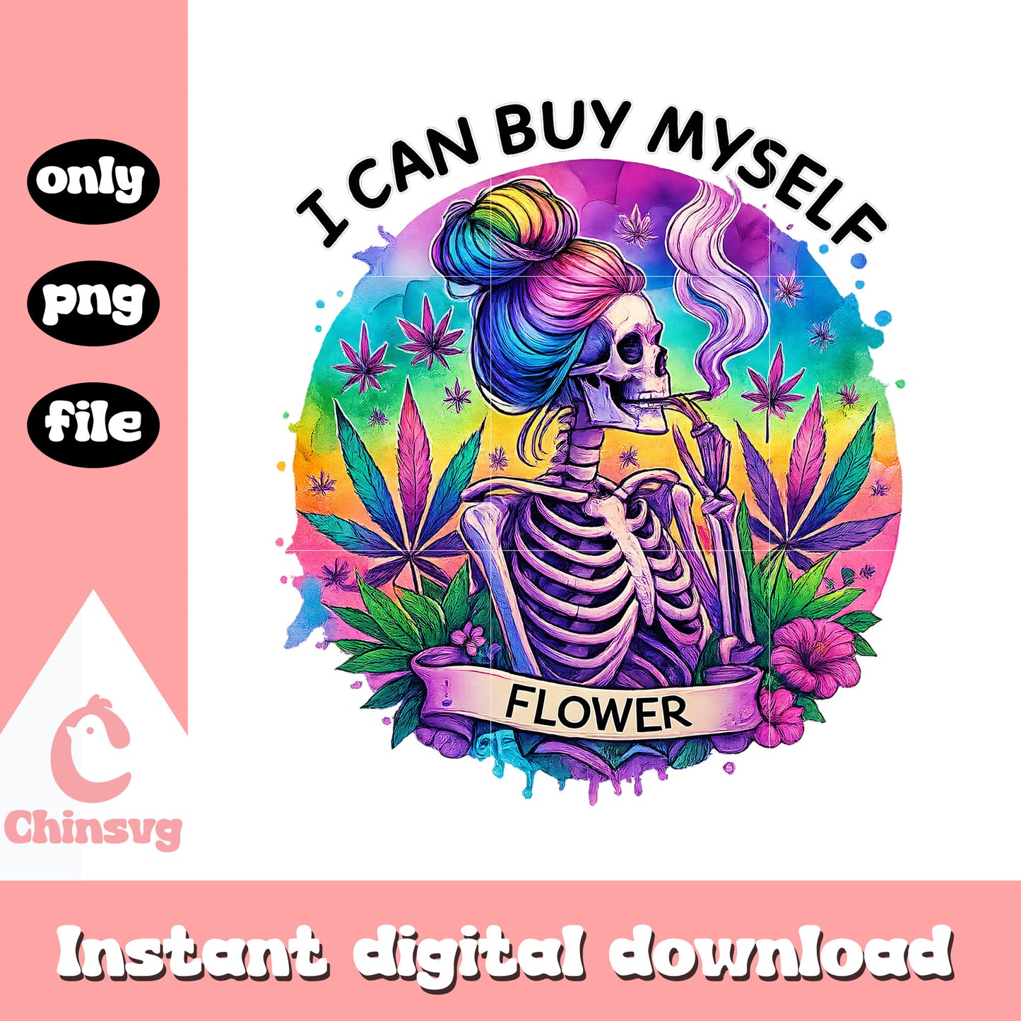 I can buy myself flowers skeleton smoking png, smoking skeleton png