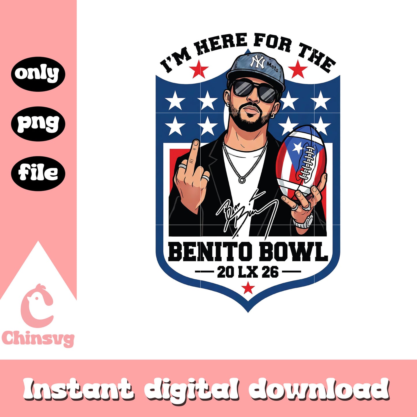 Im here for the benito bowl funny svg, super bowl lix svg
