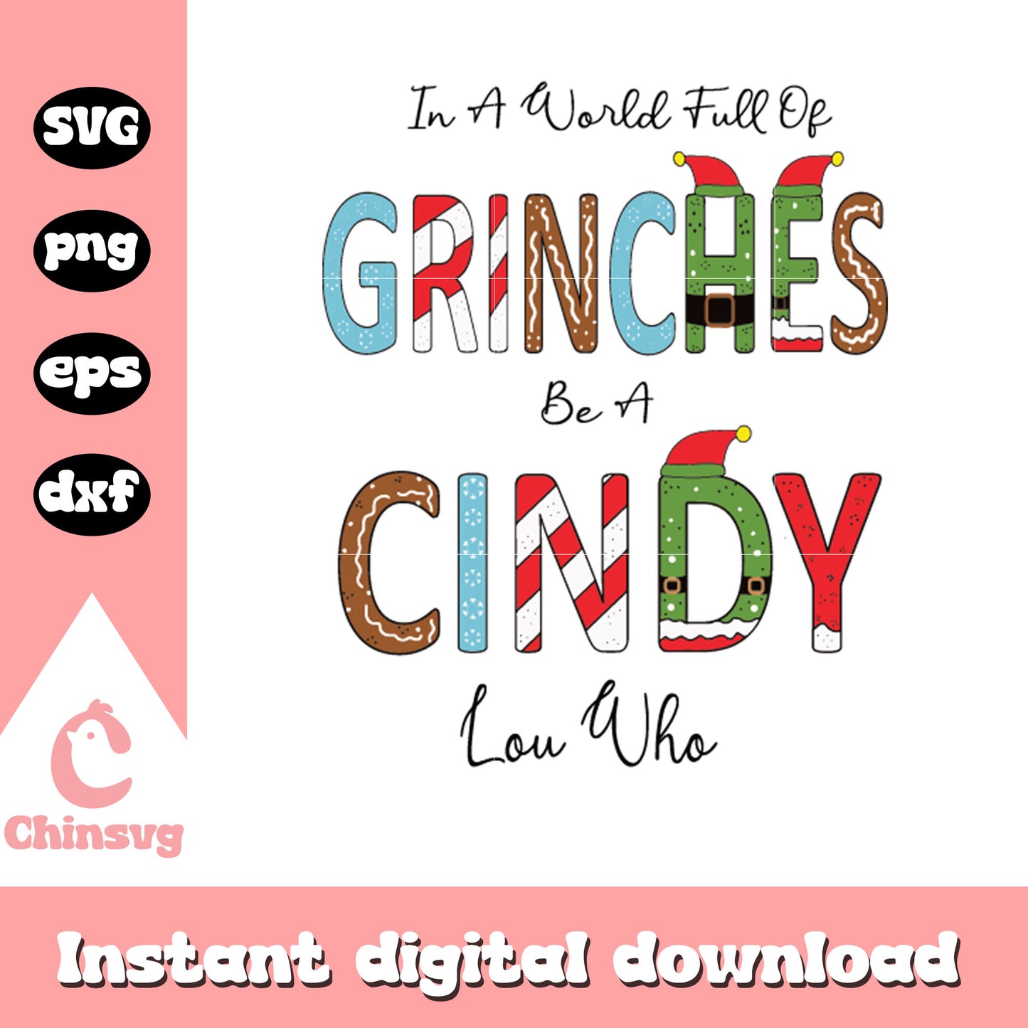 In a world full of grinches quote design svg, the grinch quotes svg