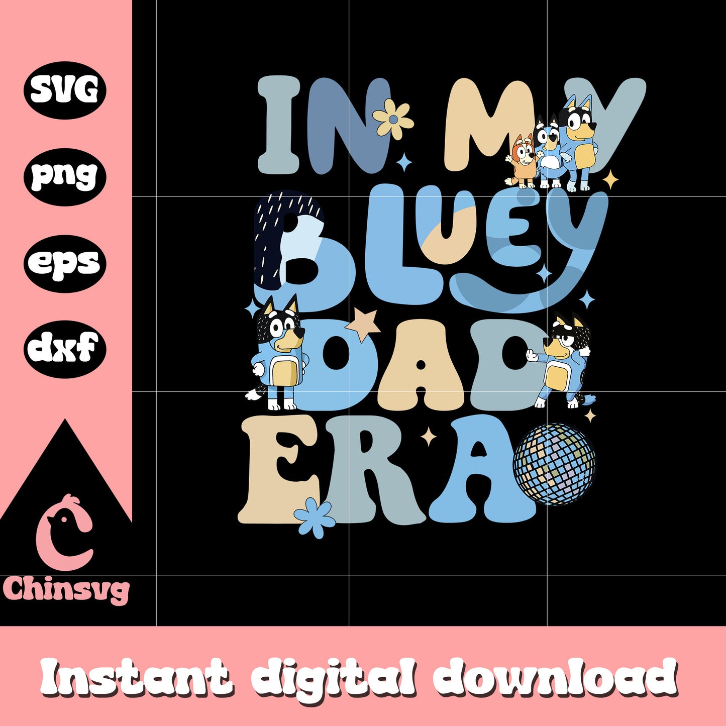 In my bluey dad era svg, bluey dad svg, cartoon svg