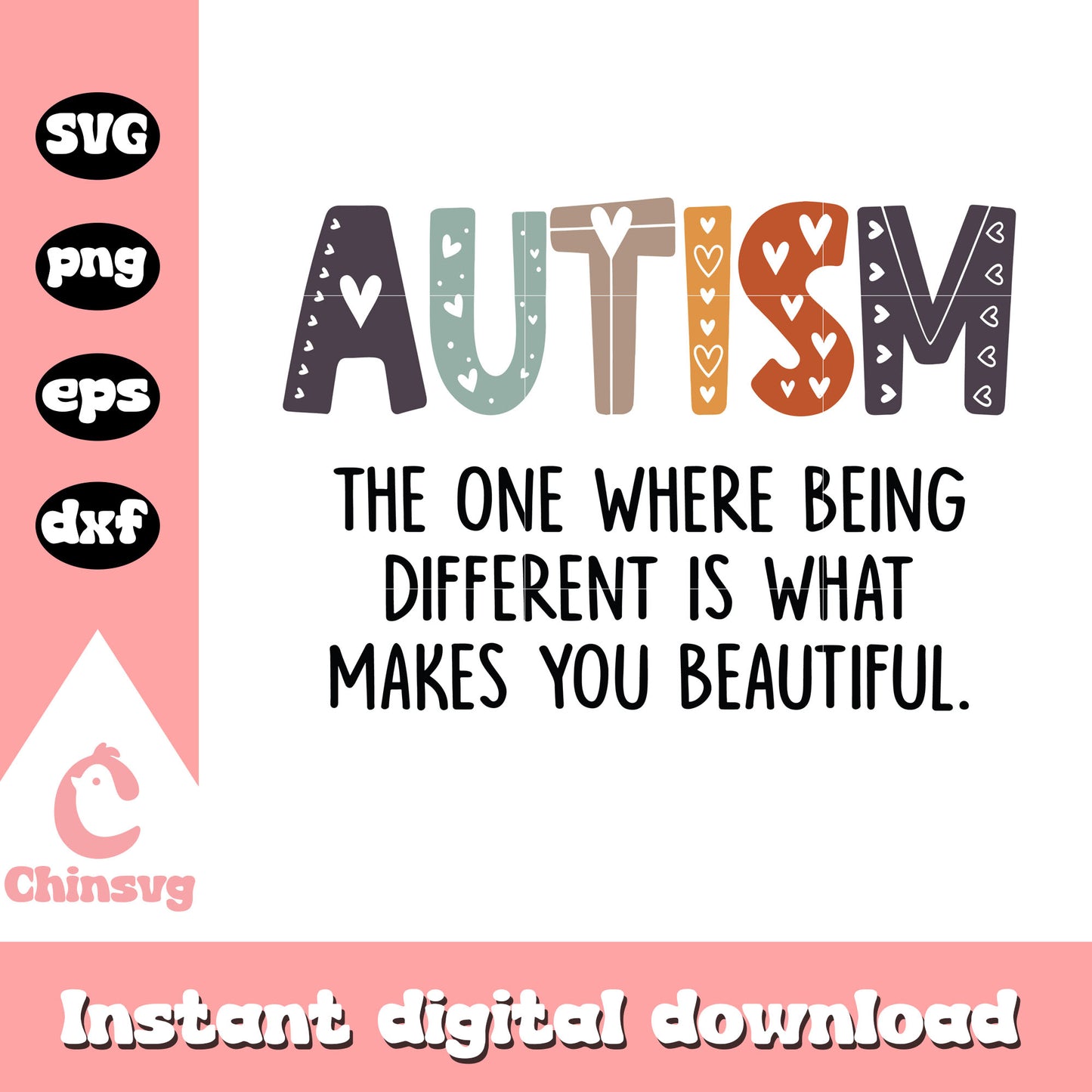 In april we wear blue vintage rainbow svg, autism awareness svg (2)