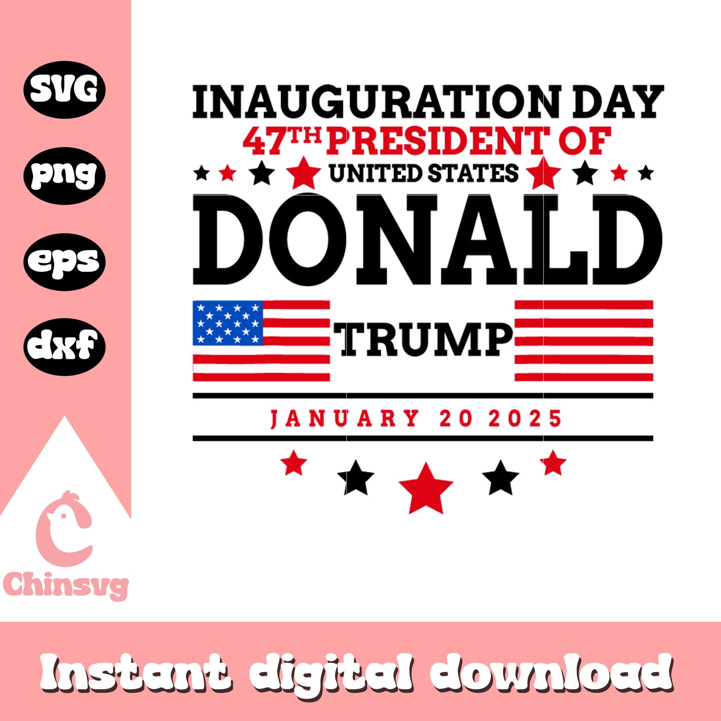 Inauguration day 47th president of united states logo svg, trump logo svg