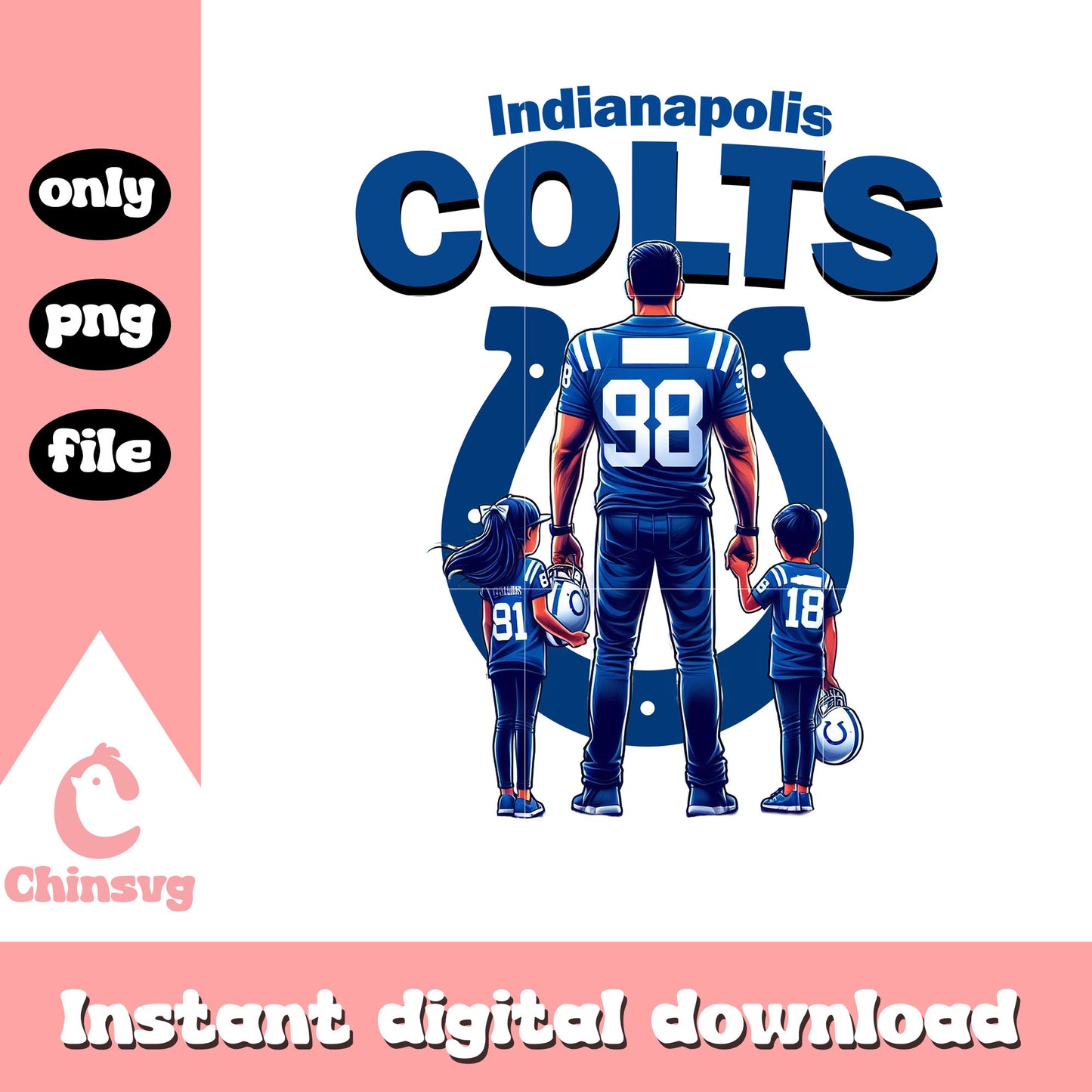 Indianapolis Colts dad fan club png, nfl logos png