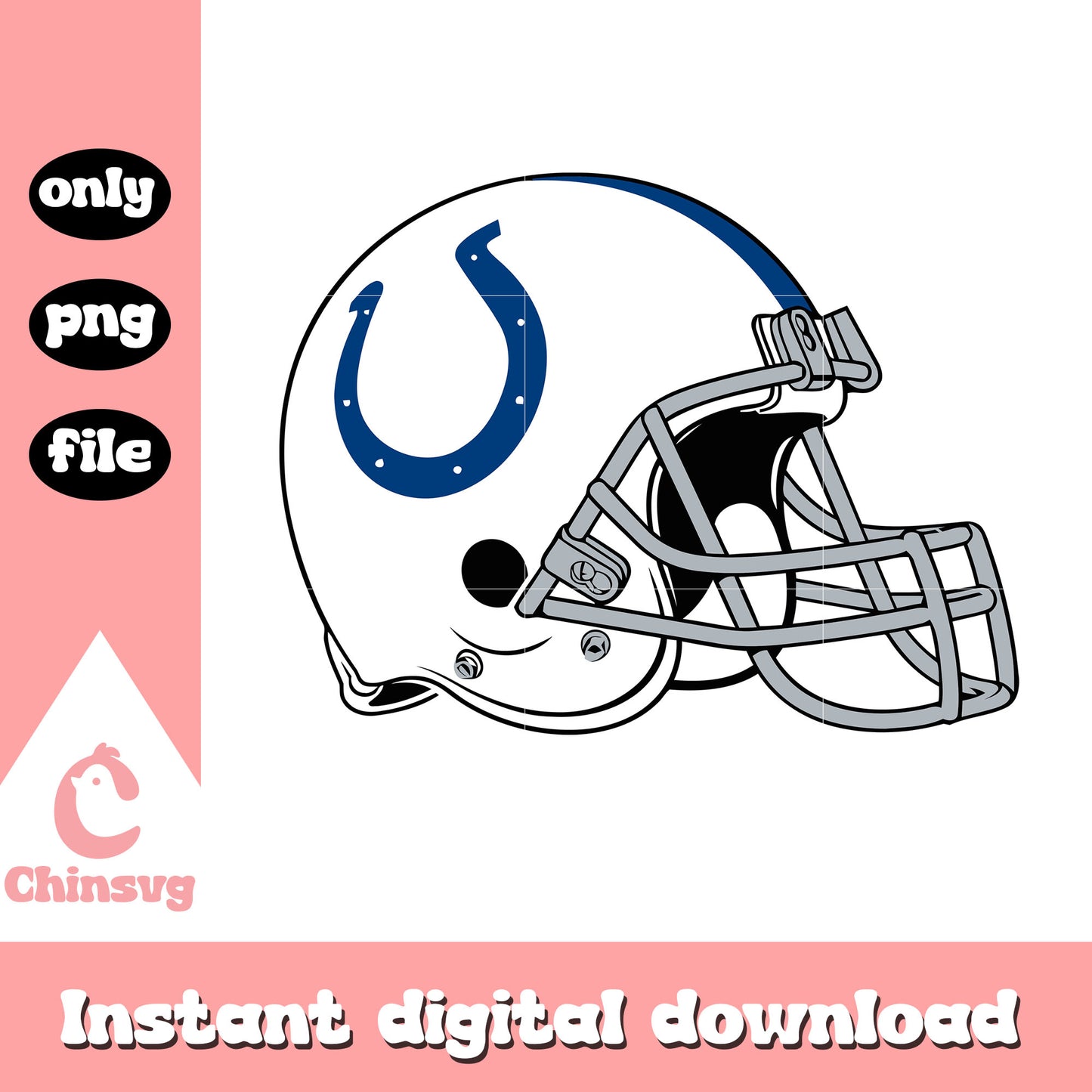 Indianapolis colts american football helmet logo svg, indianapolis colts logo helmet svg