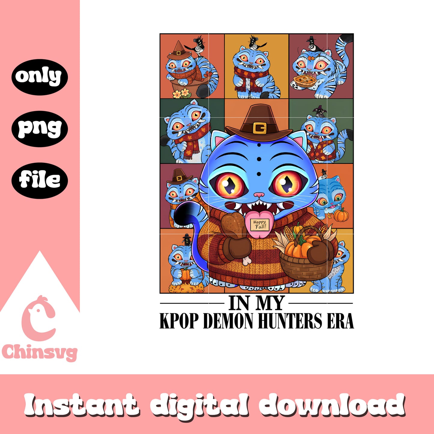 In my kpop demon hunters eras derpy tiger png, halloween costume png