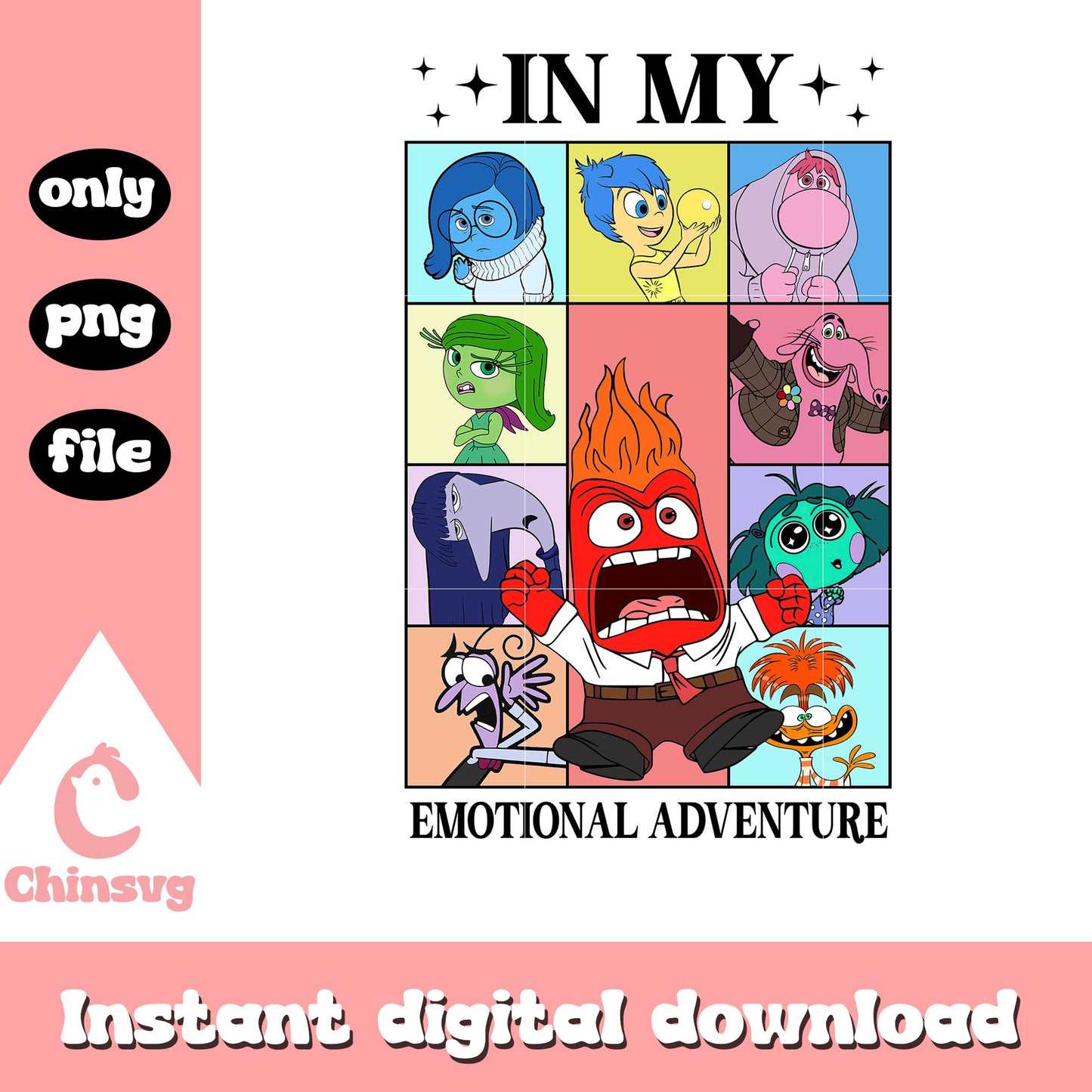 Inside out in my emotional adventure png, inside out 2 characters png