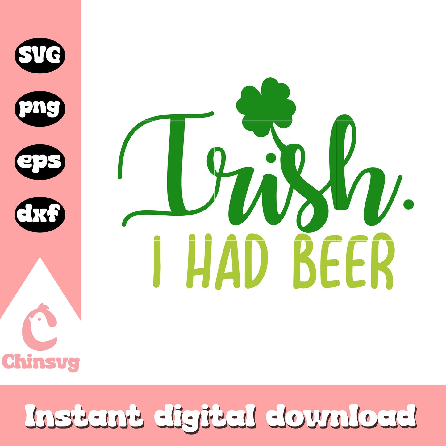 Irish I had beer font design svg, st patricks day decorations svg