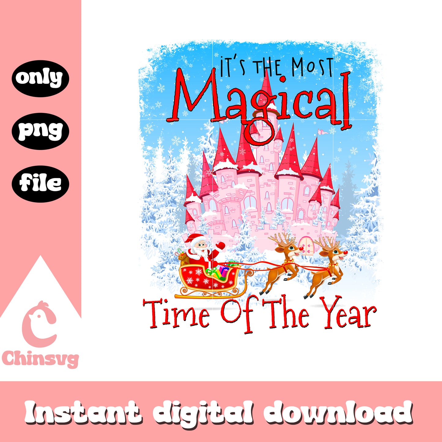 It's the most magical castle christmas png, christmas quote png