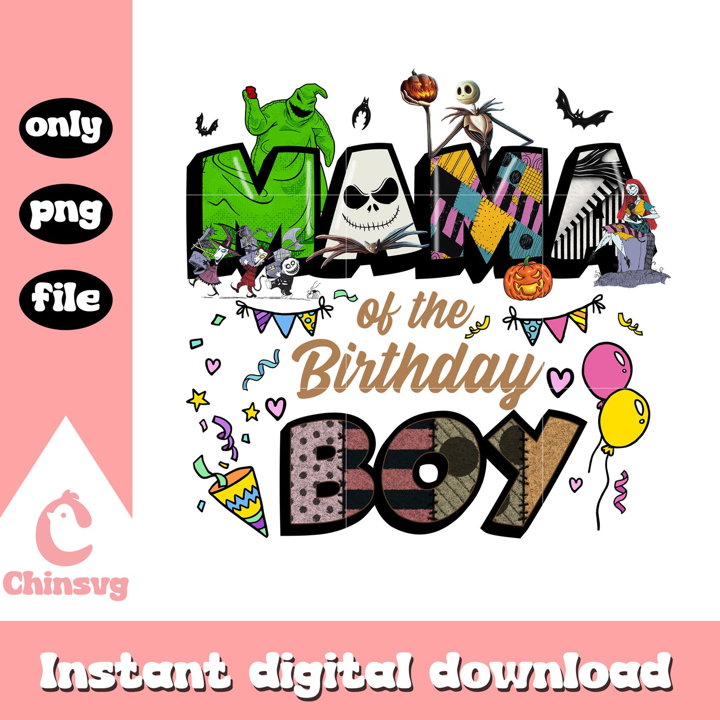 Jack Skellington mama of the birthday boy png, horror movies png