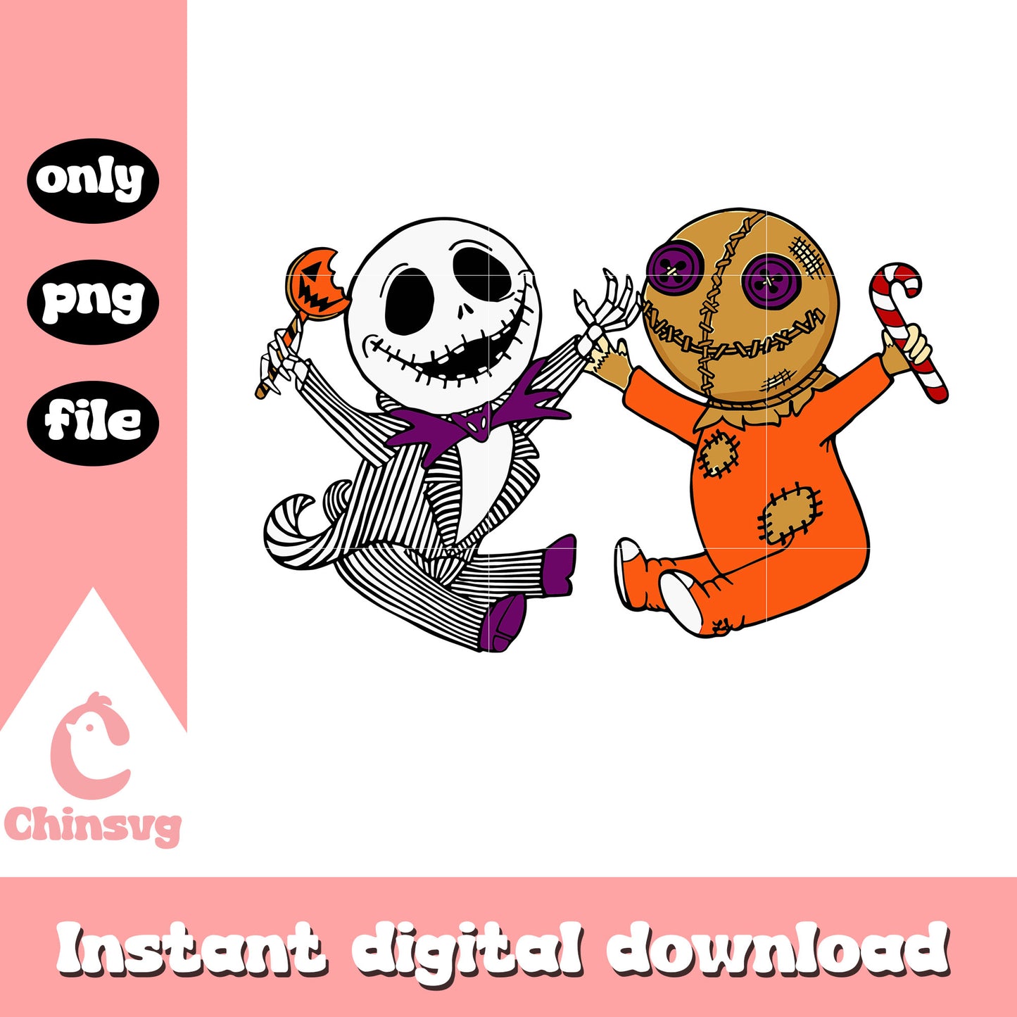 Jack skellington and friend design png, jack night before christmas png