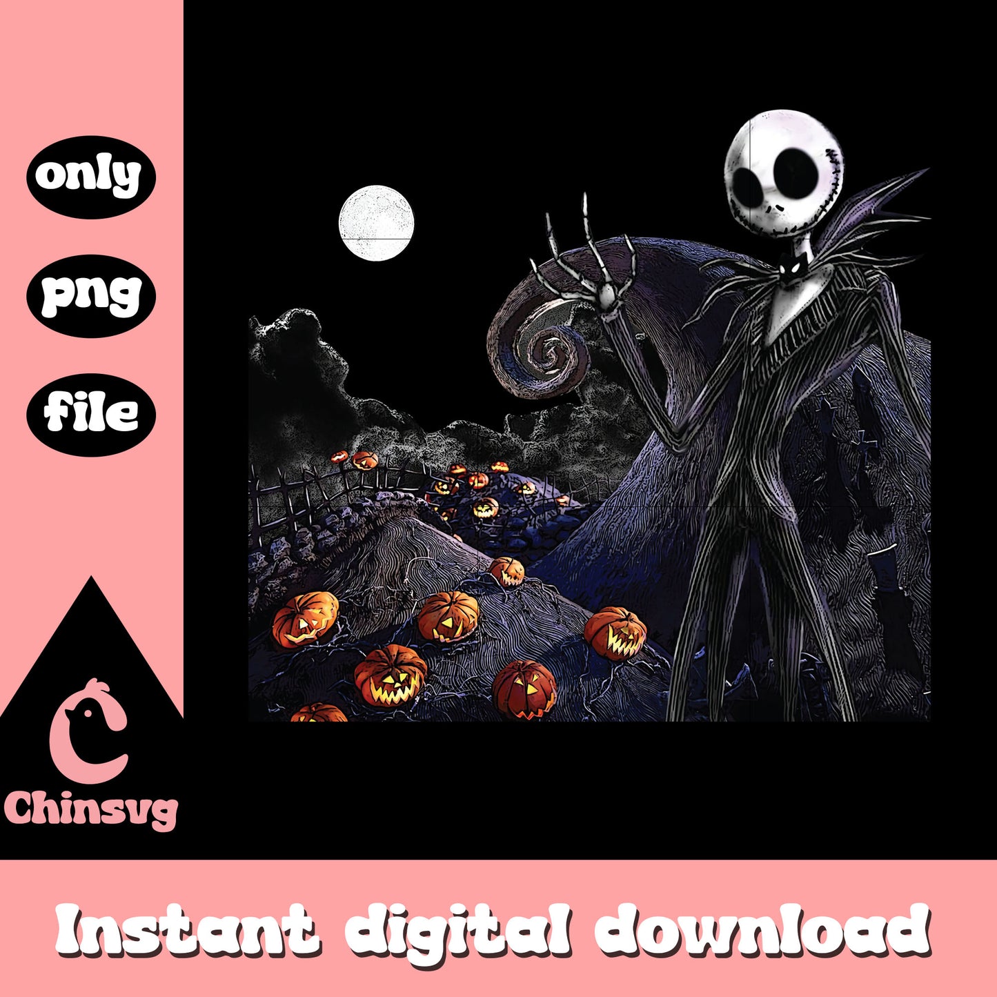 Jack skellington happy halloween design png, halloween png