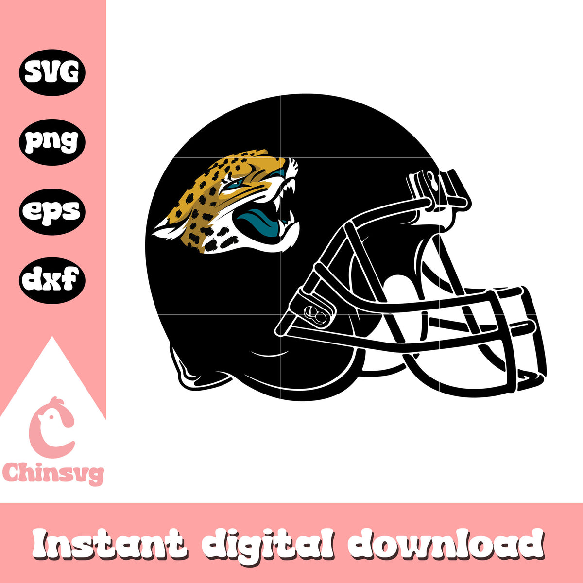 Jacksonville jaguars helmet logo design svg, jacksonville helmet logo svg