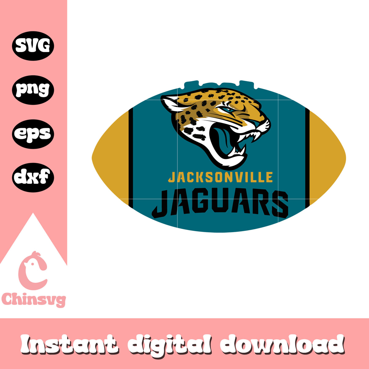 Jacksonville jaguars nfl ball design svg, original jacksonville jaguars logo svg