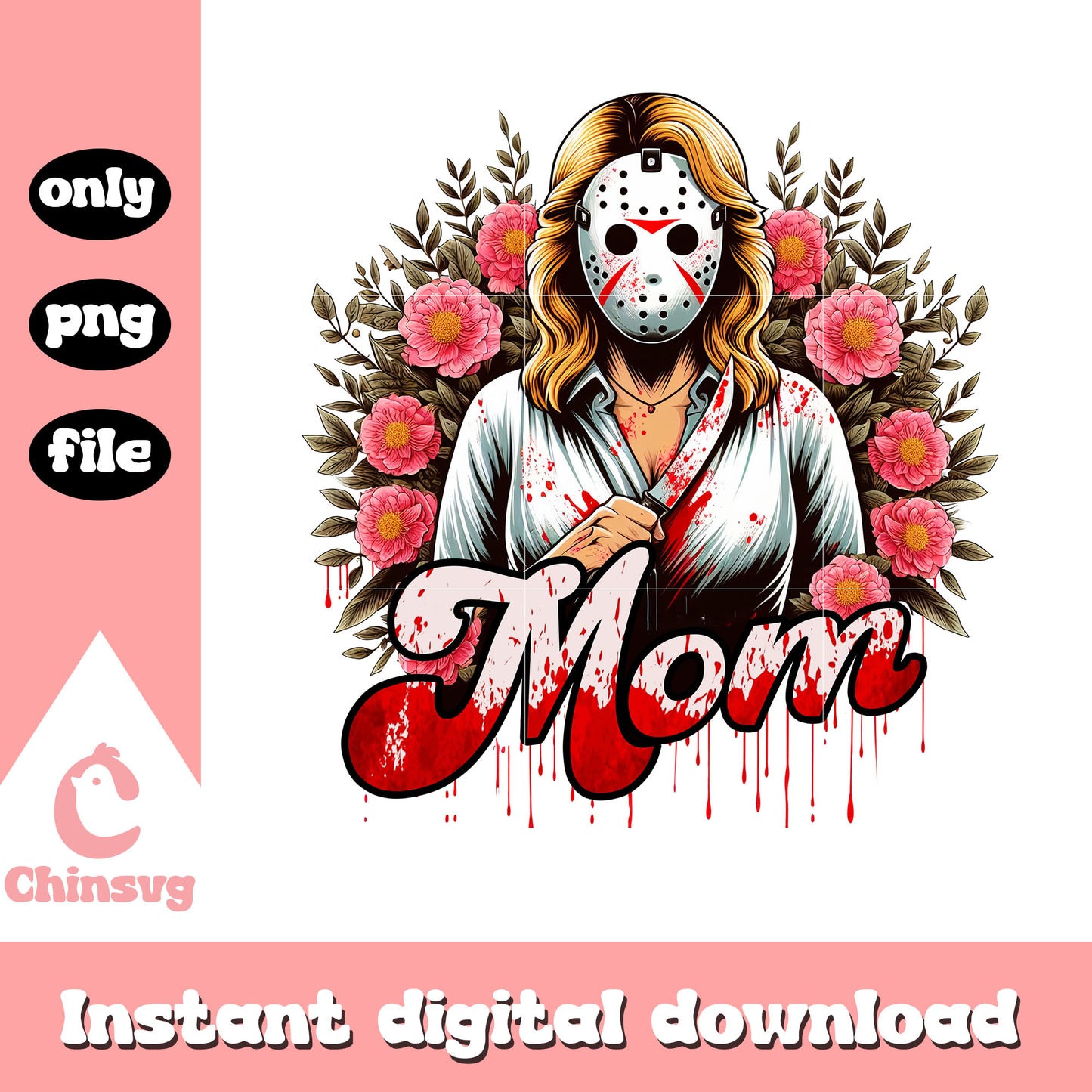 Jason Voorhees mom flower png, horror movies png, Jason Voorhees png