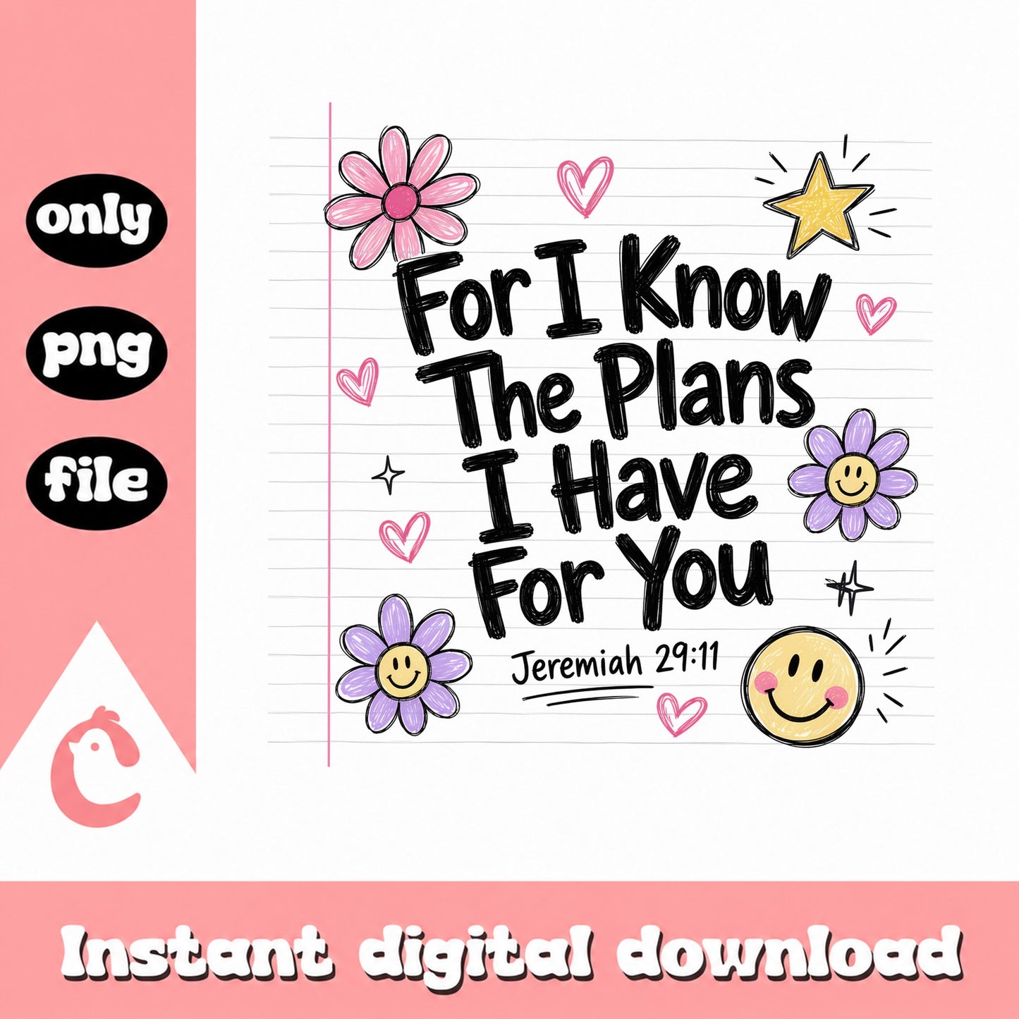 Jeremiah 29:11 Bible Verse PNG, Christian Quote PNG, Faith PNG