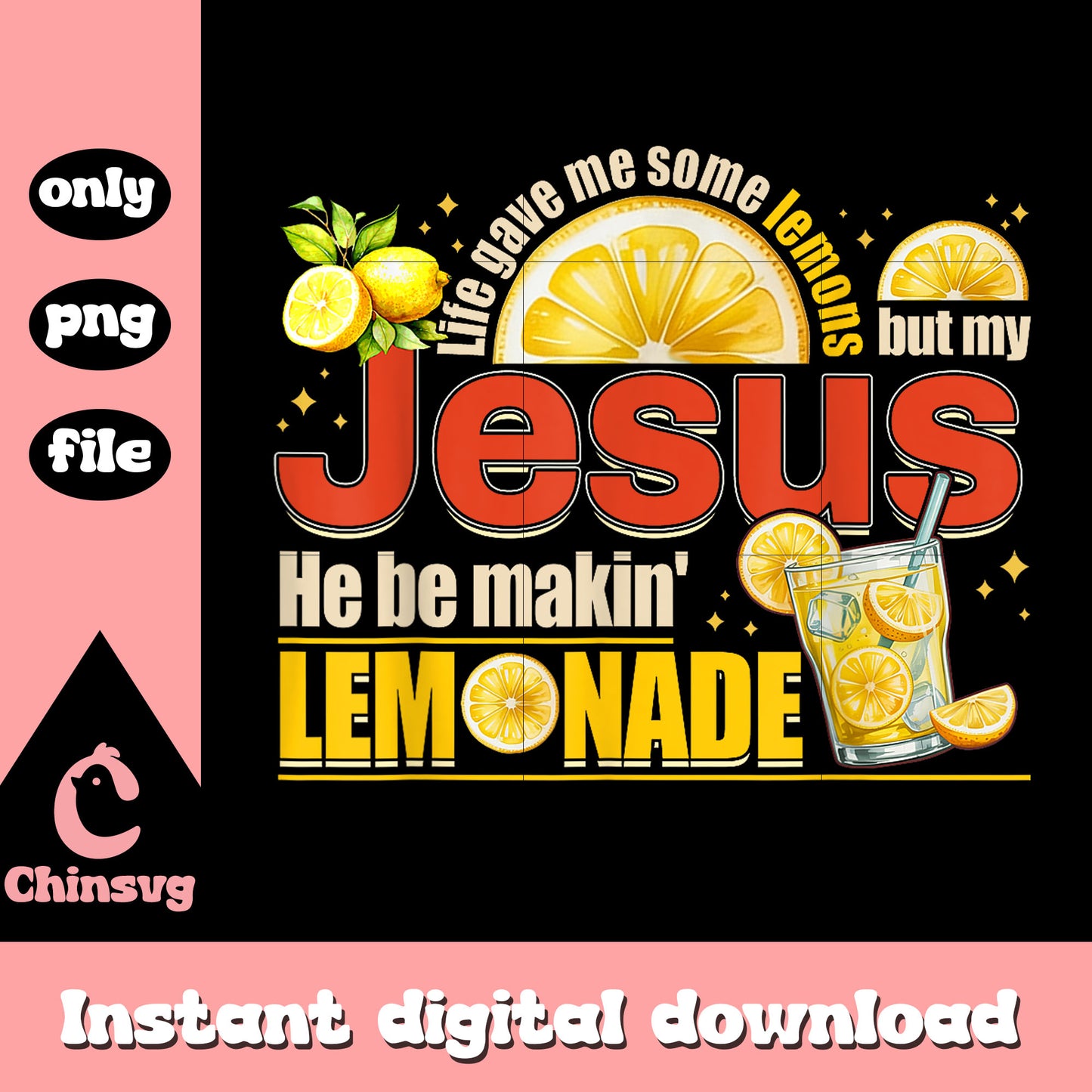 Jesus lemonade logo design png, gave you lemons png, trending png