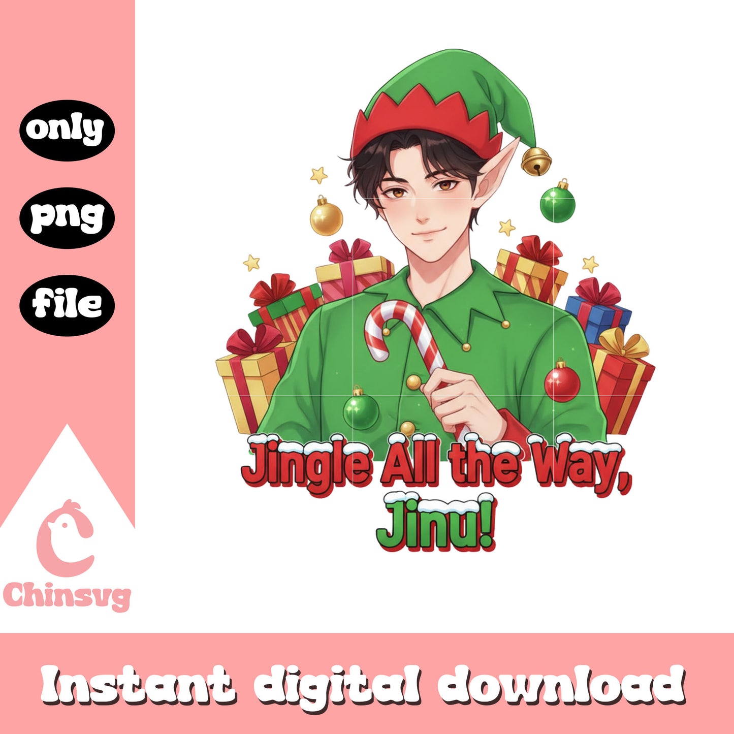 Jinu jingle all the way png, jinu kpop demon hunters png