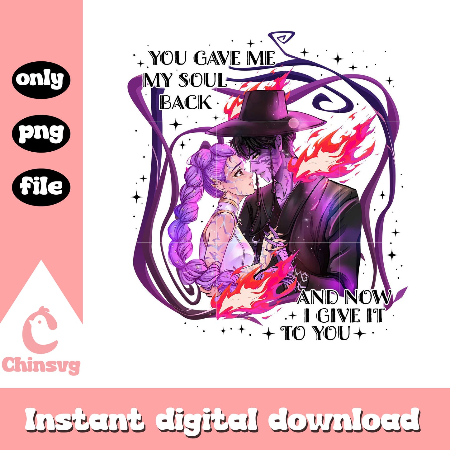 Jinu x rumi kpop demon hunter couple design png, kpop couple png