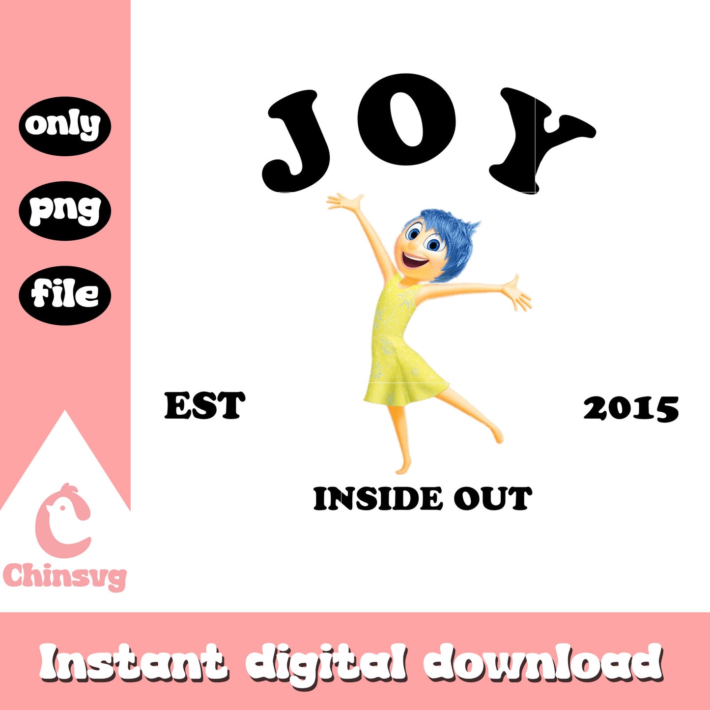 Joy inside out est 2015 png, inside out 2 characters png
