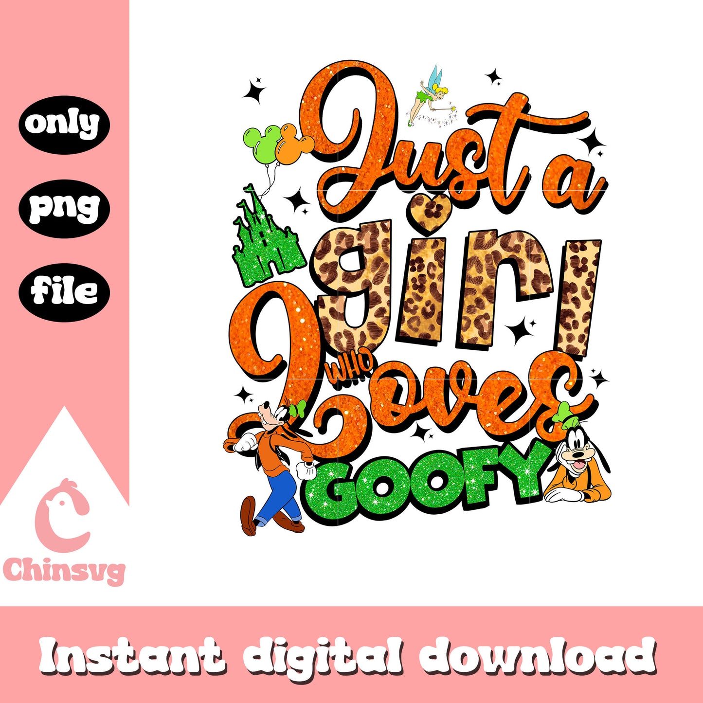 Just a girl who loves goofy design png, dog goofy png