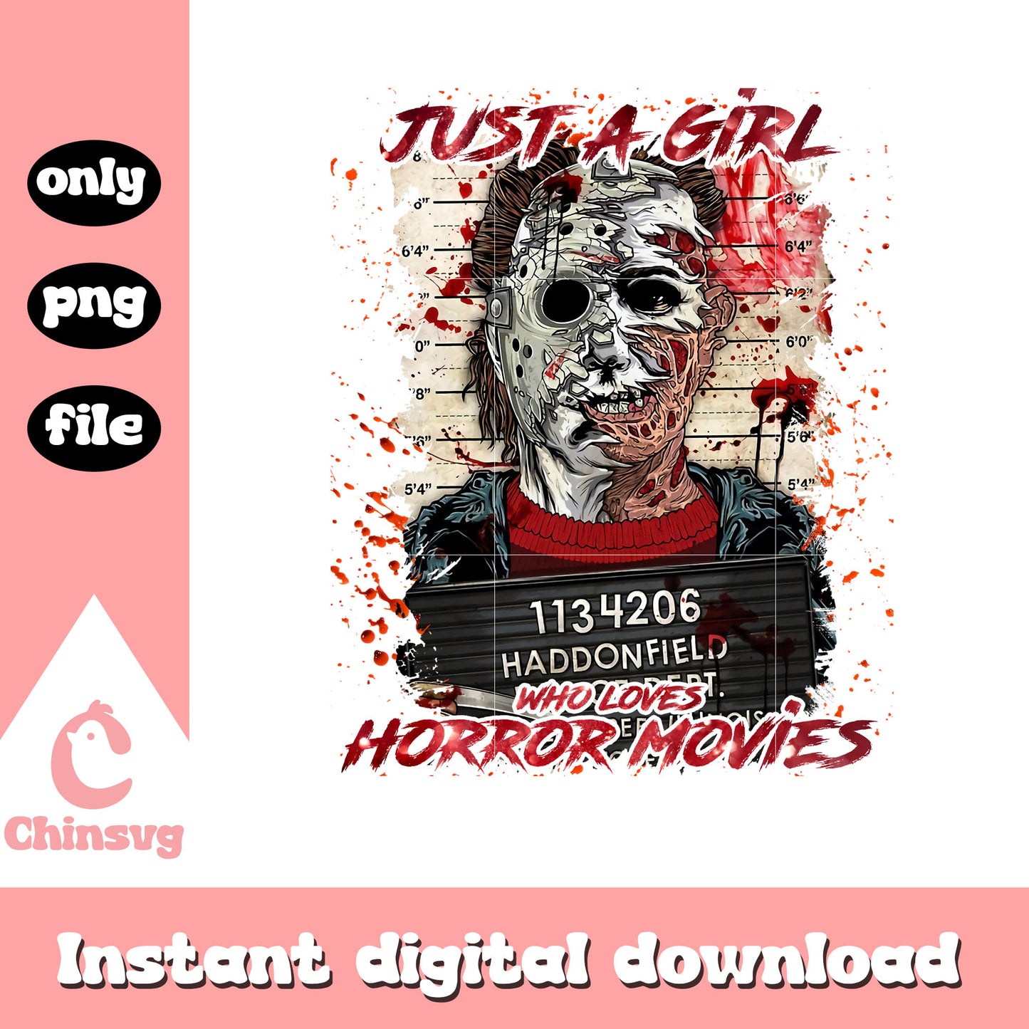 Just a girl who loves horror movies png, Jason Voorhees png