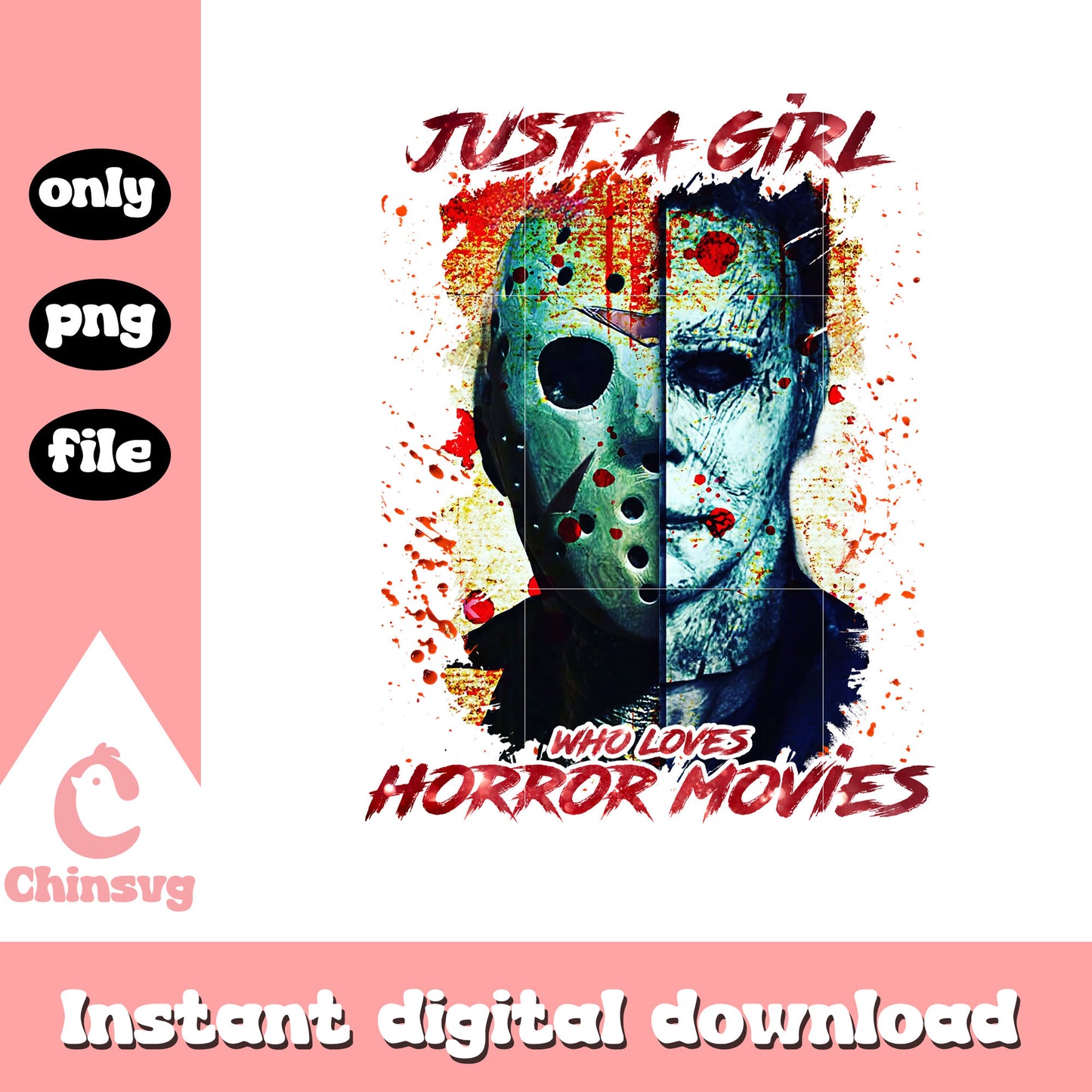 Just a girl who loves horror movies png, horror movies png