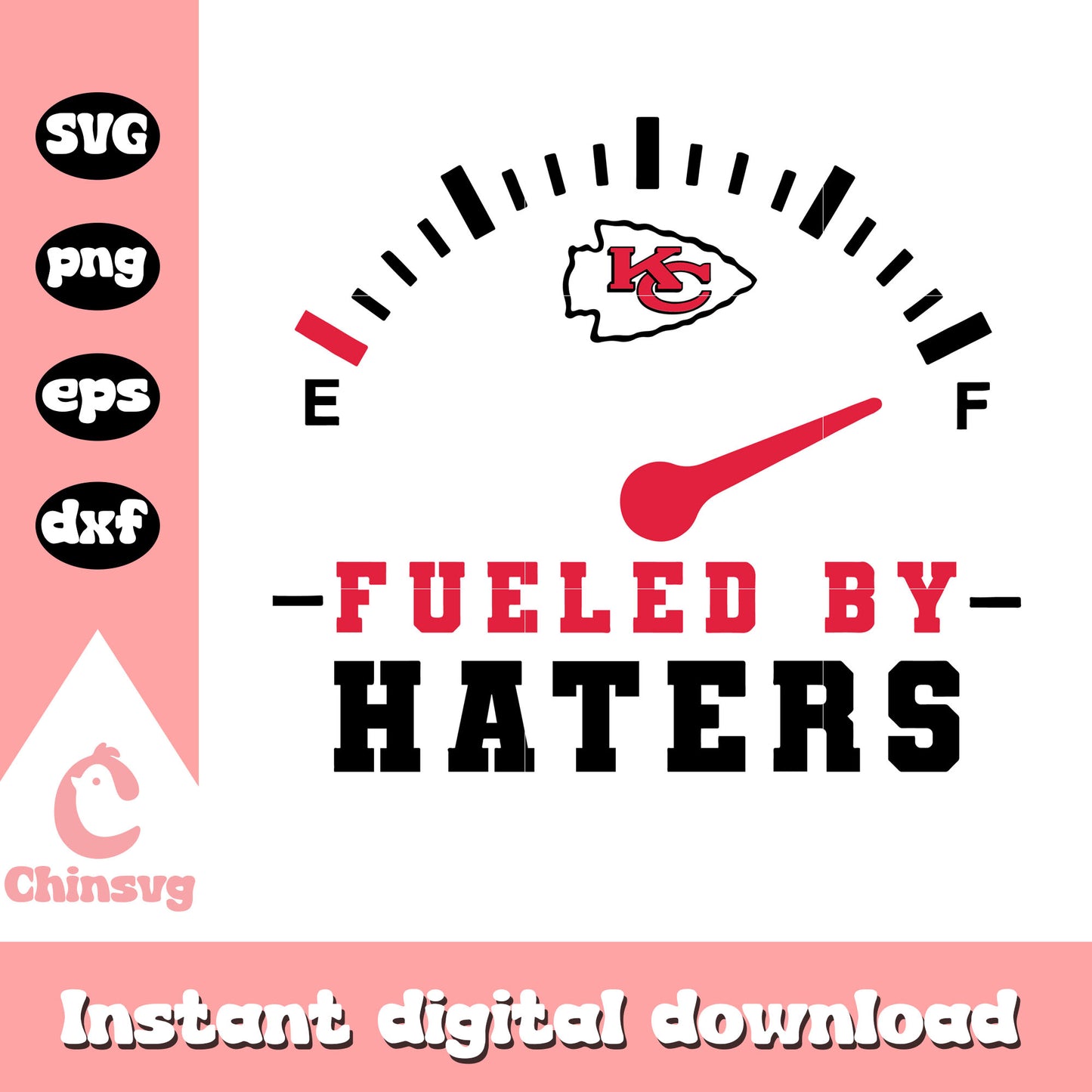 Kansas city chiefs nfl fueled by haters svg, nfl kansas city svg