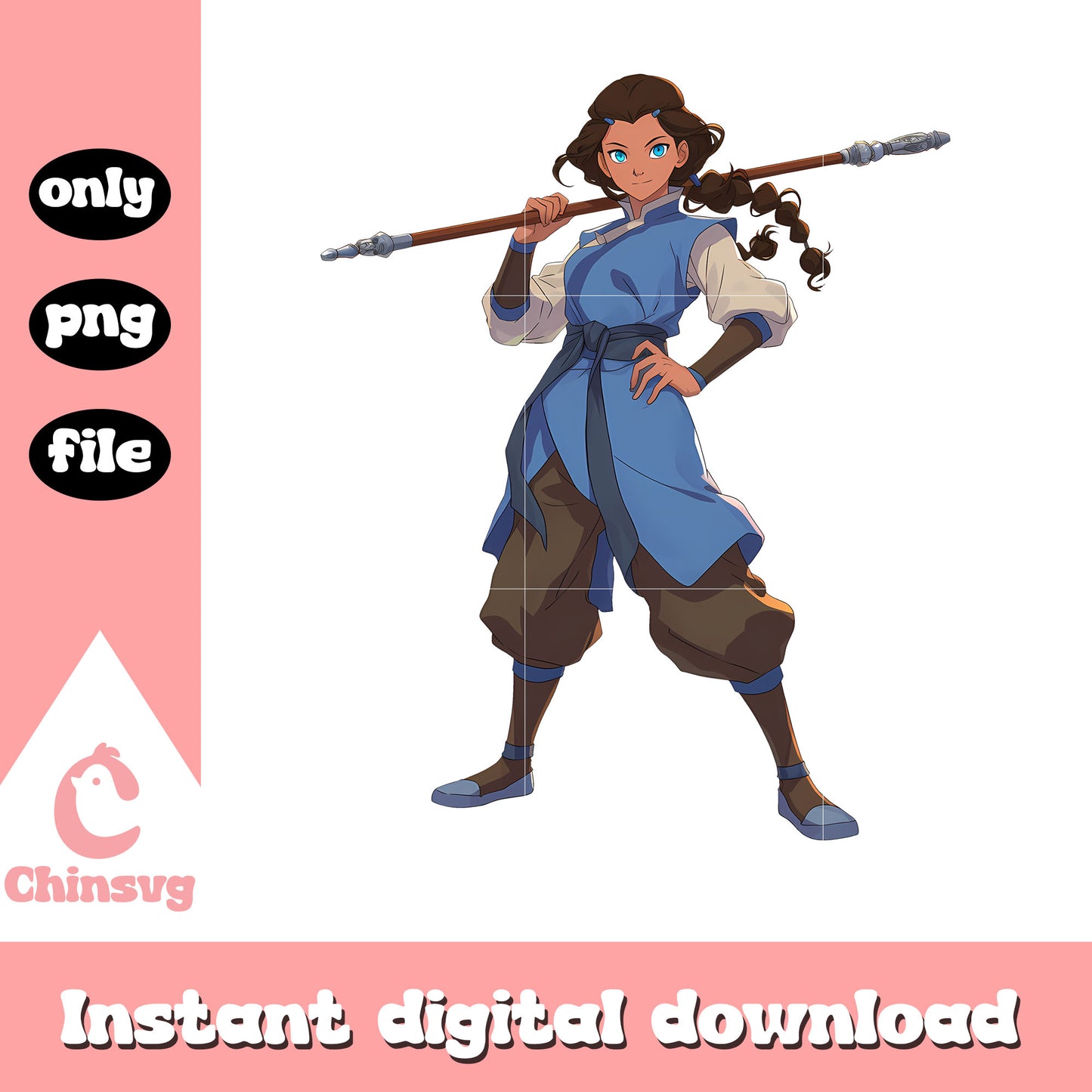 Katara waterbender png, Katara basic png, katara character png