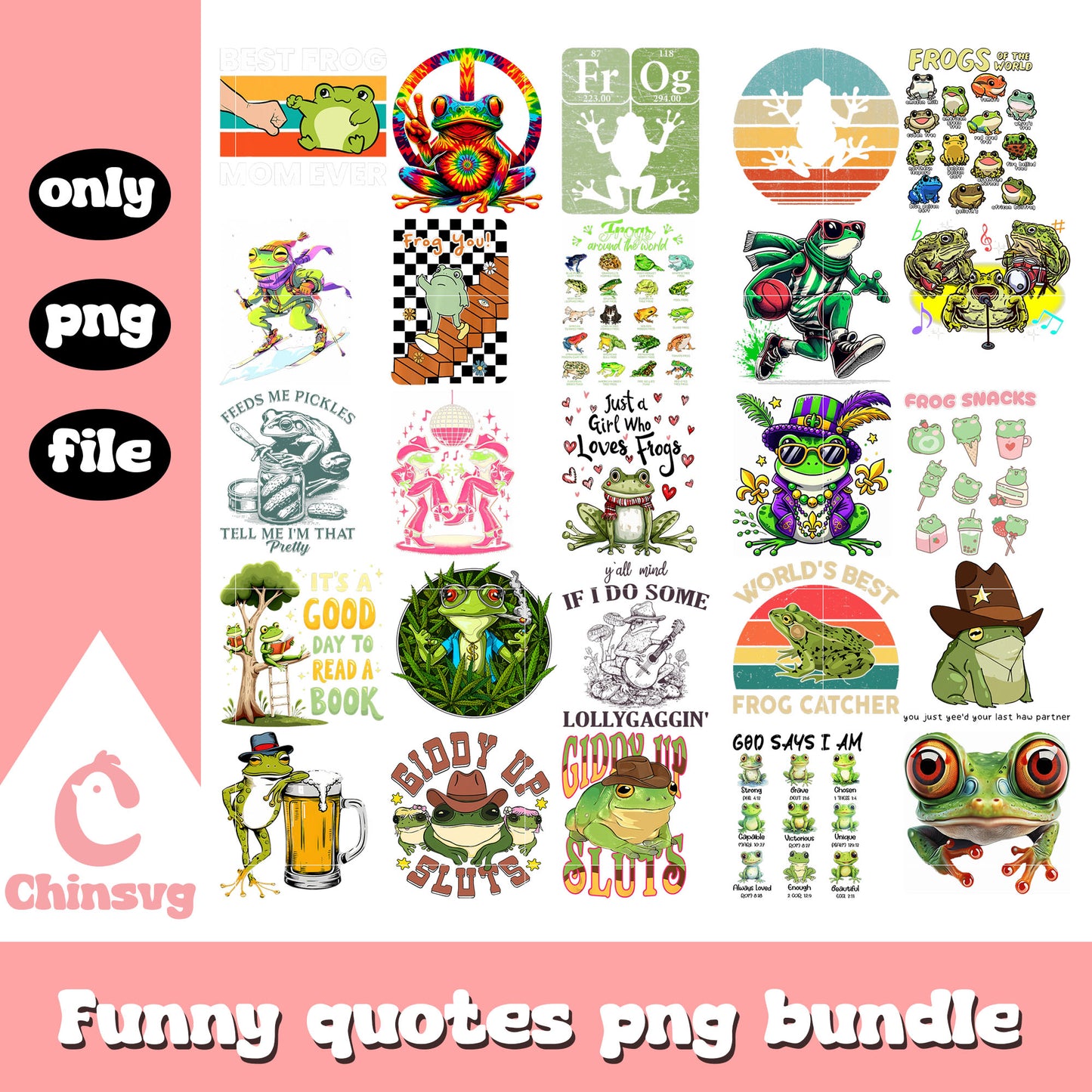 Kermit frog quotes bundle png, frog png, funny quotes png