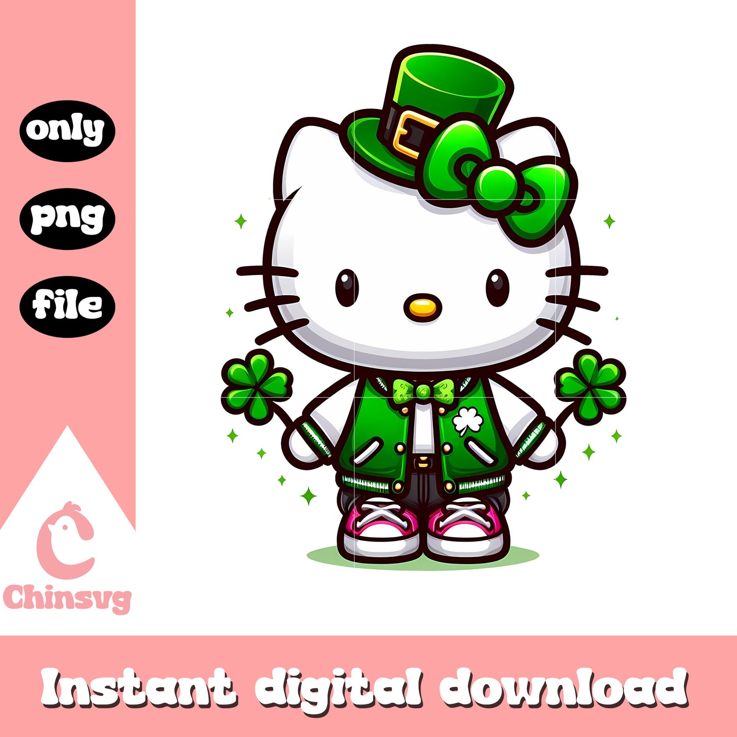 Kitty cat character patrick day png, sanrio characters png