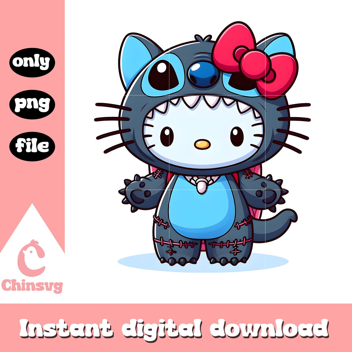 Kitty horror stitch character png, hello kitty png, cosplay png