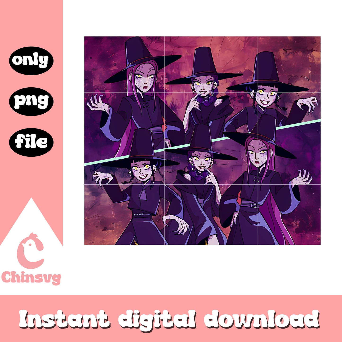 Kpop band huntrix demon design png, kpop demon png