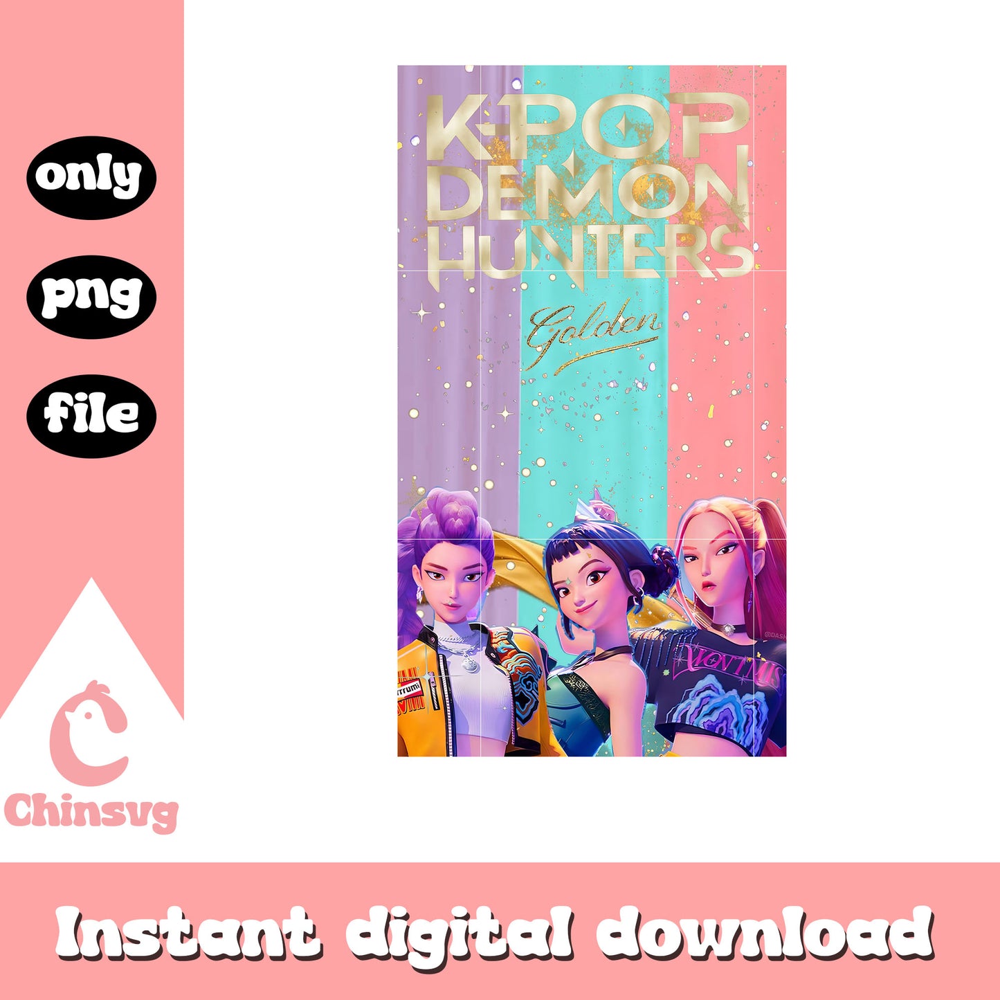 Kpop demon hunters golden png, golden huntrix png
