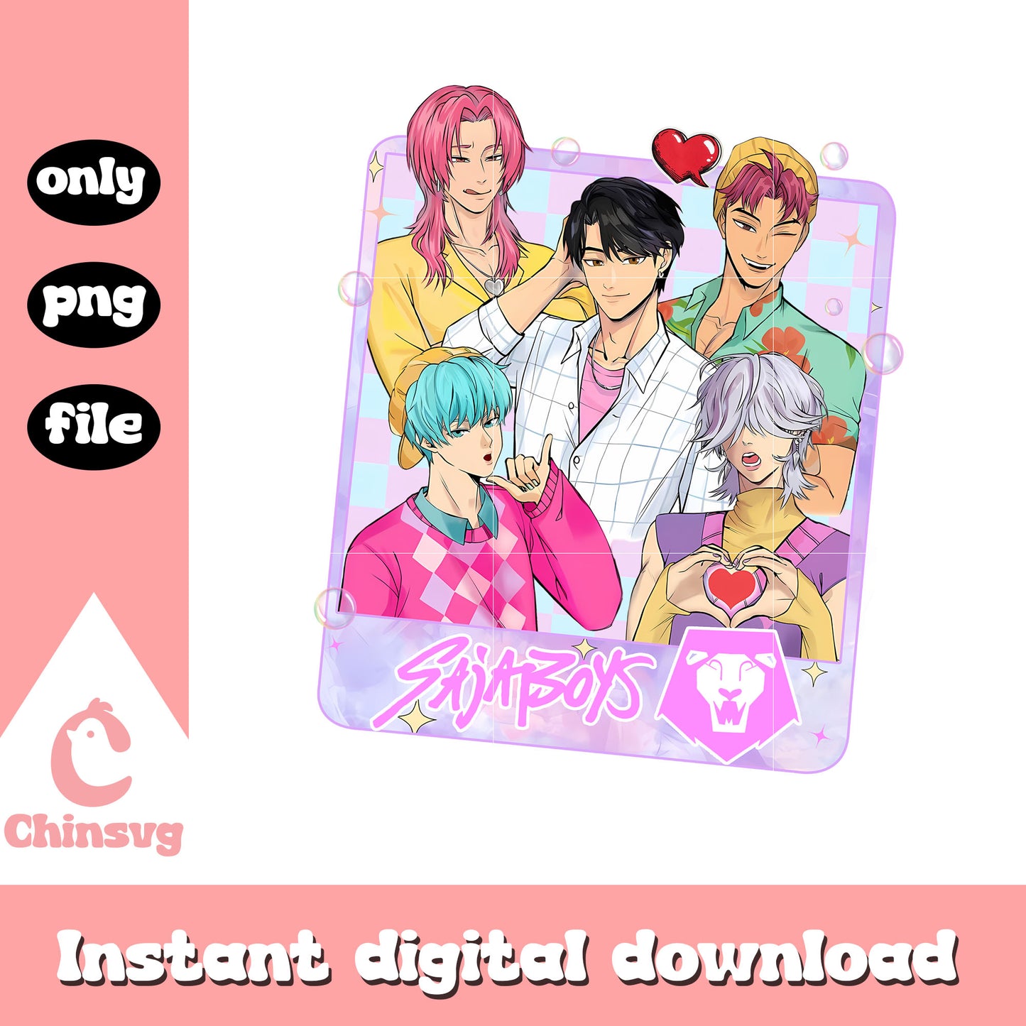 Kpop hunters saja boys band with logo design png, saja boy png