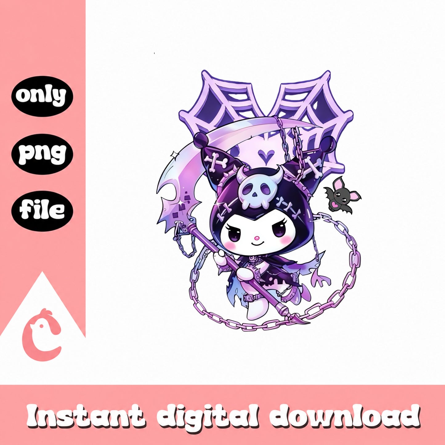 Kuromi Pirate Halloween PNG, Sanrio Character Clipart, PNG File