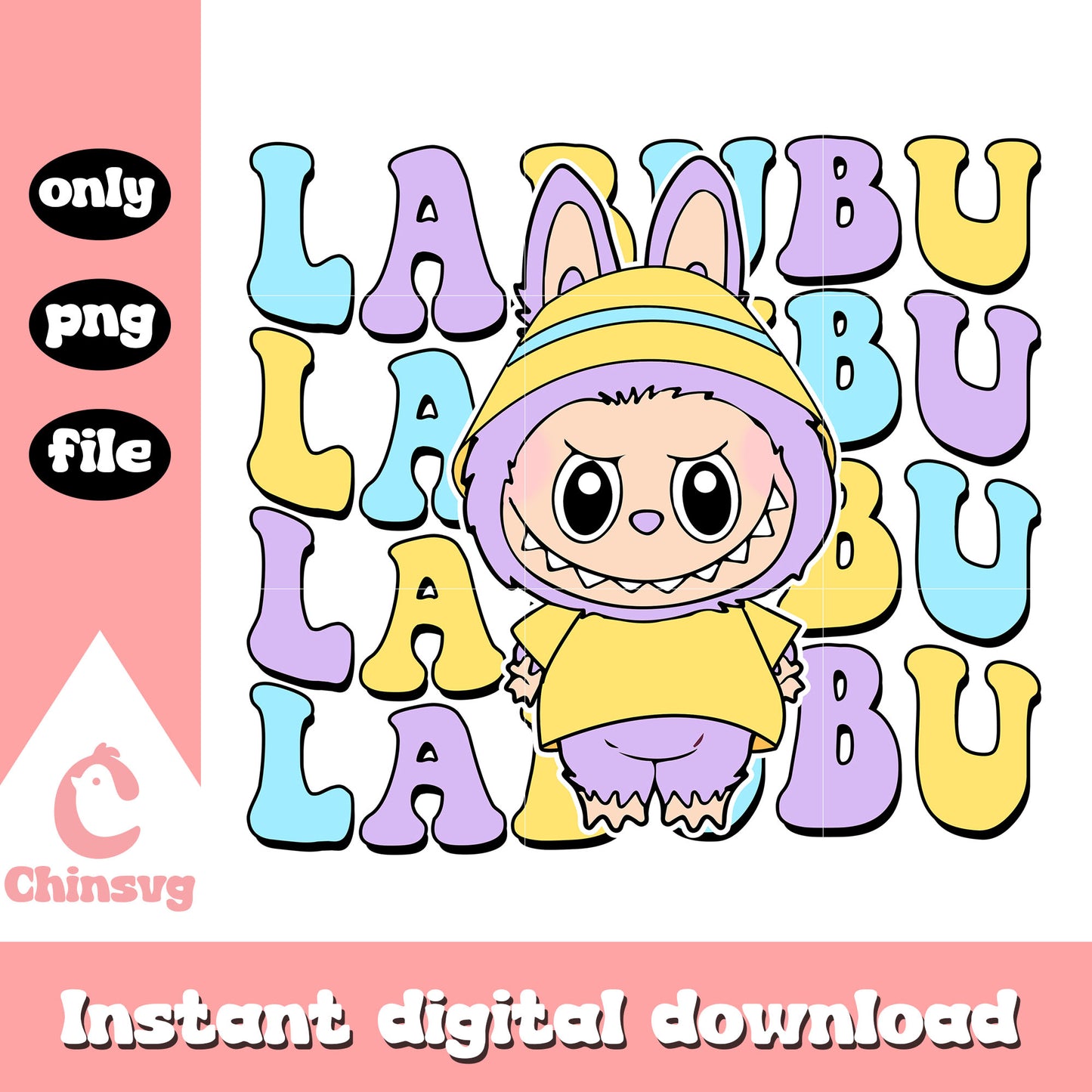 Labubu cozy hoodie clothes popmart design png, pop mart labubu png