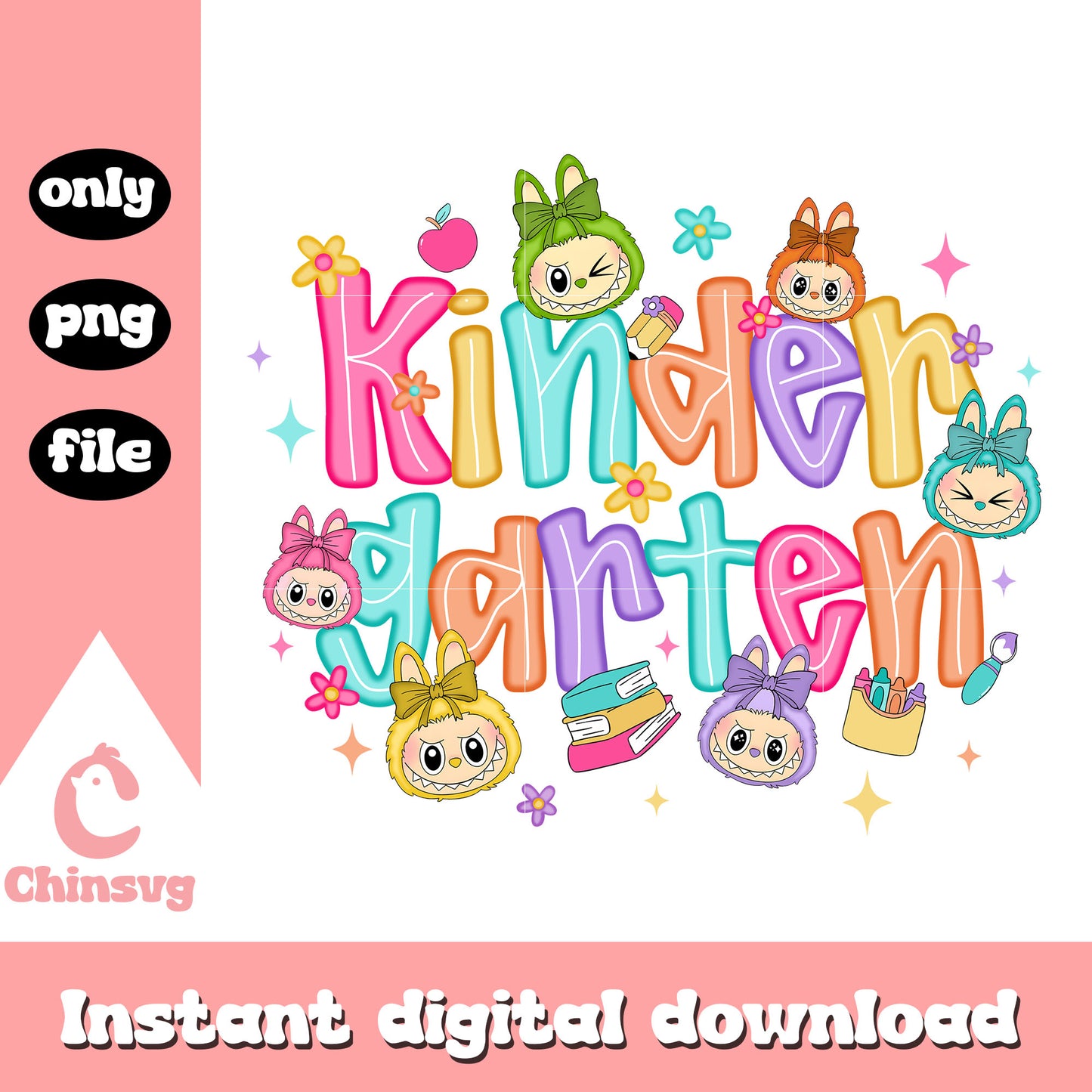 Labubu face kindergarten clipart design png, labubu png