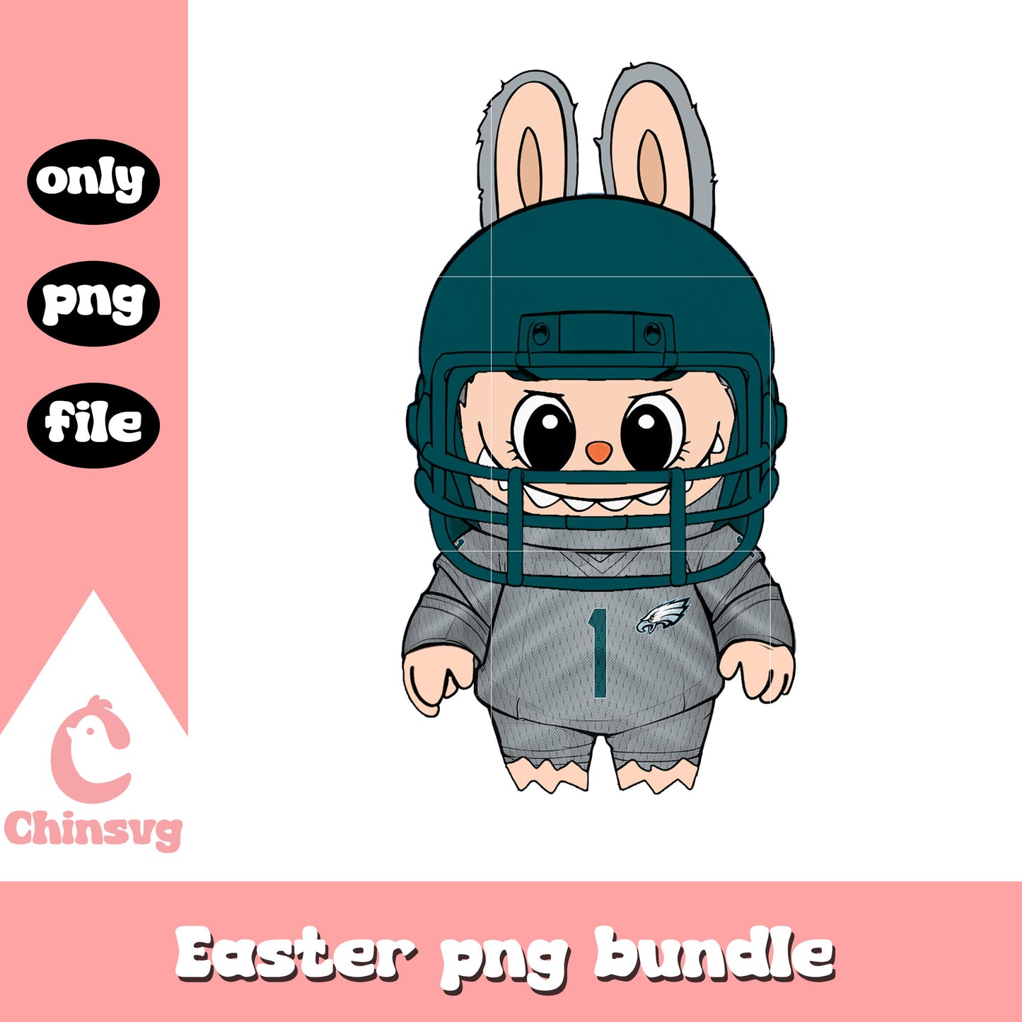 Labubu philadelphia eagles doll clothes png, philadelphia eagles png