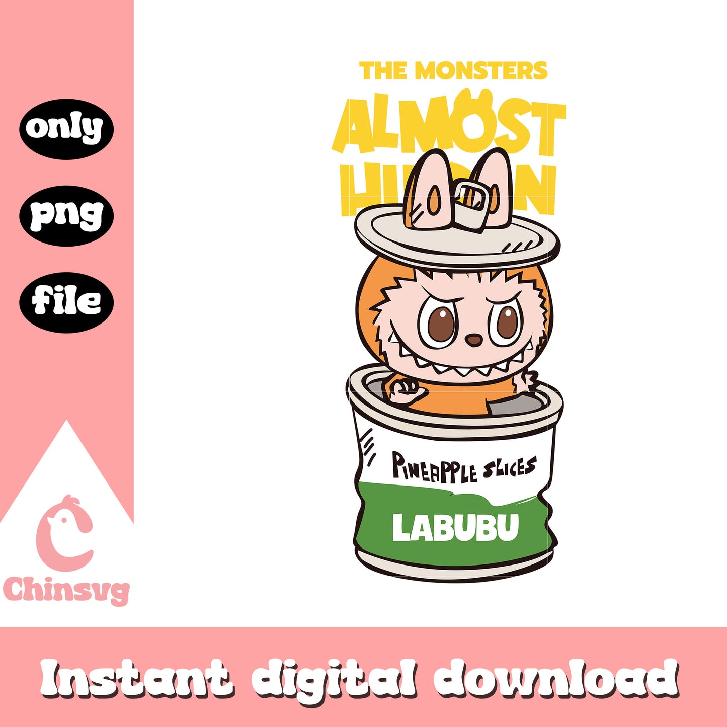 Labubu pineapple can clothes design png, labubu clothes png