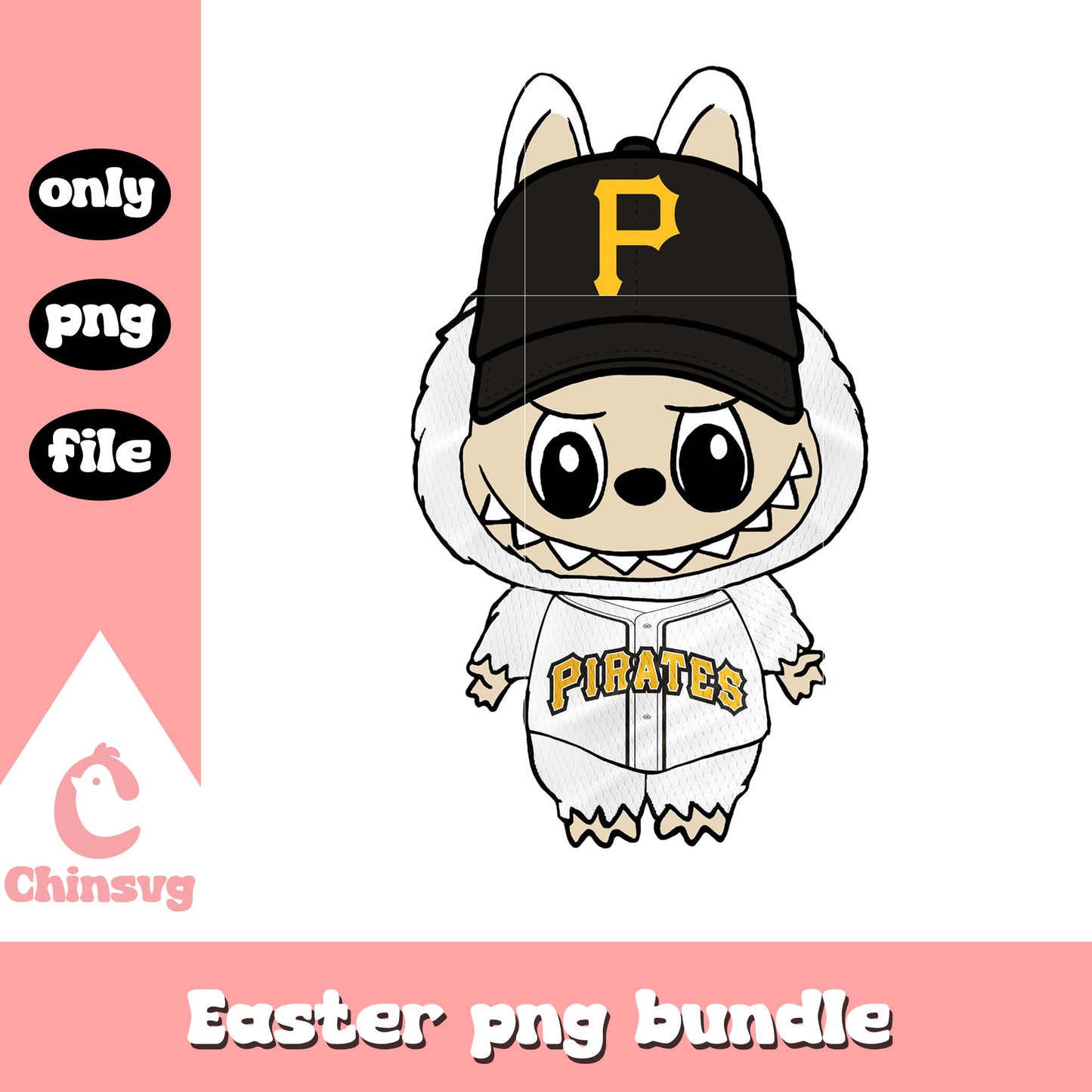 Labubu pittsburgh pirates doll clothes png, pittsburgh pirates png