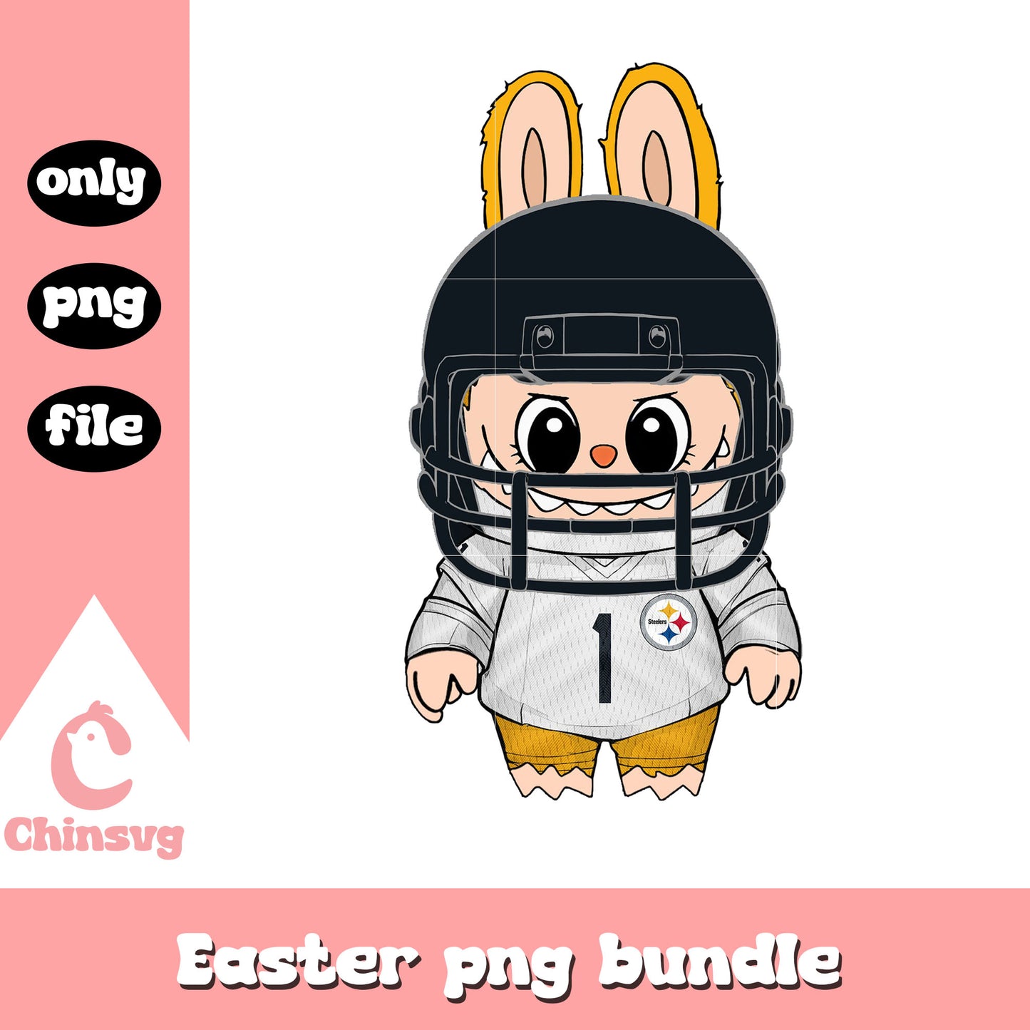 Labubu pittsburgh steelers doll clothes png, pittsburgh steelers png