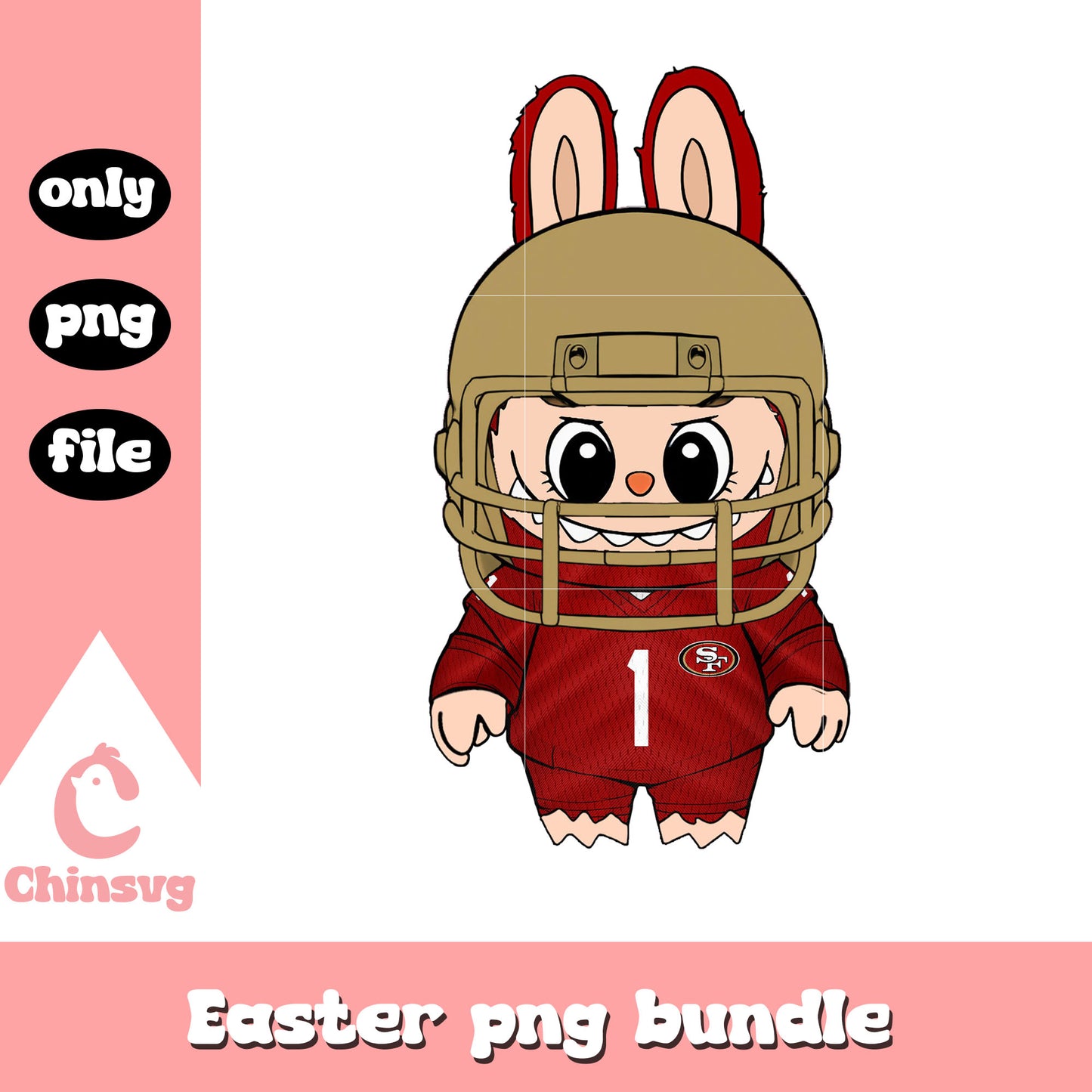 Labubu san francisco 49ers doll clothes png, san francisco 49ers png