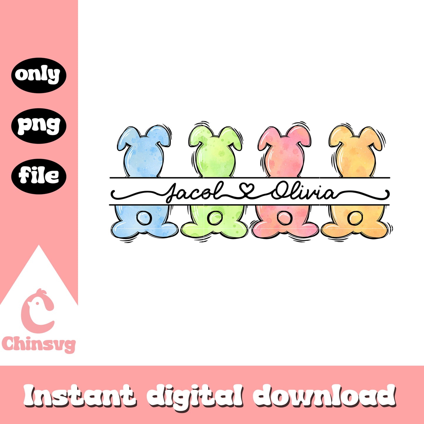 Lacol olivia easter bunny design png, easter day bunny png