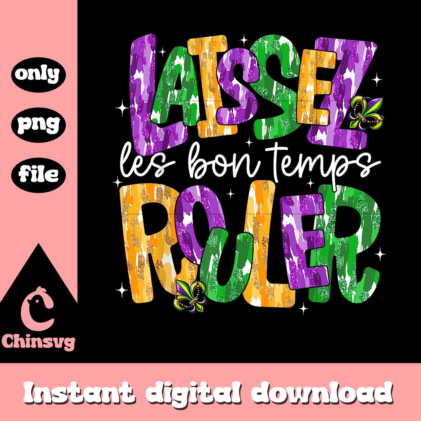 Laisez logo mardi gras png, new orleans mardi gras png