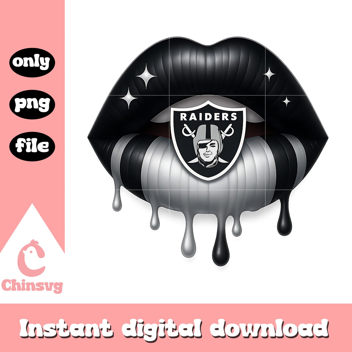 Las vegas raiders lips png, las vegas raiders png, nfl sports png