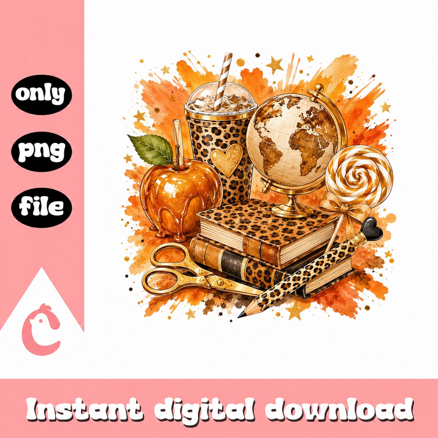 Leopard Print Teacher Back To School PNG, Fall Teacher PNG, Teacher Life PNG