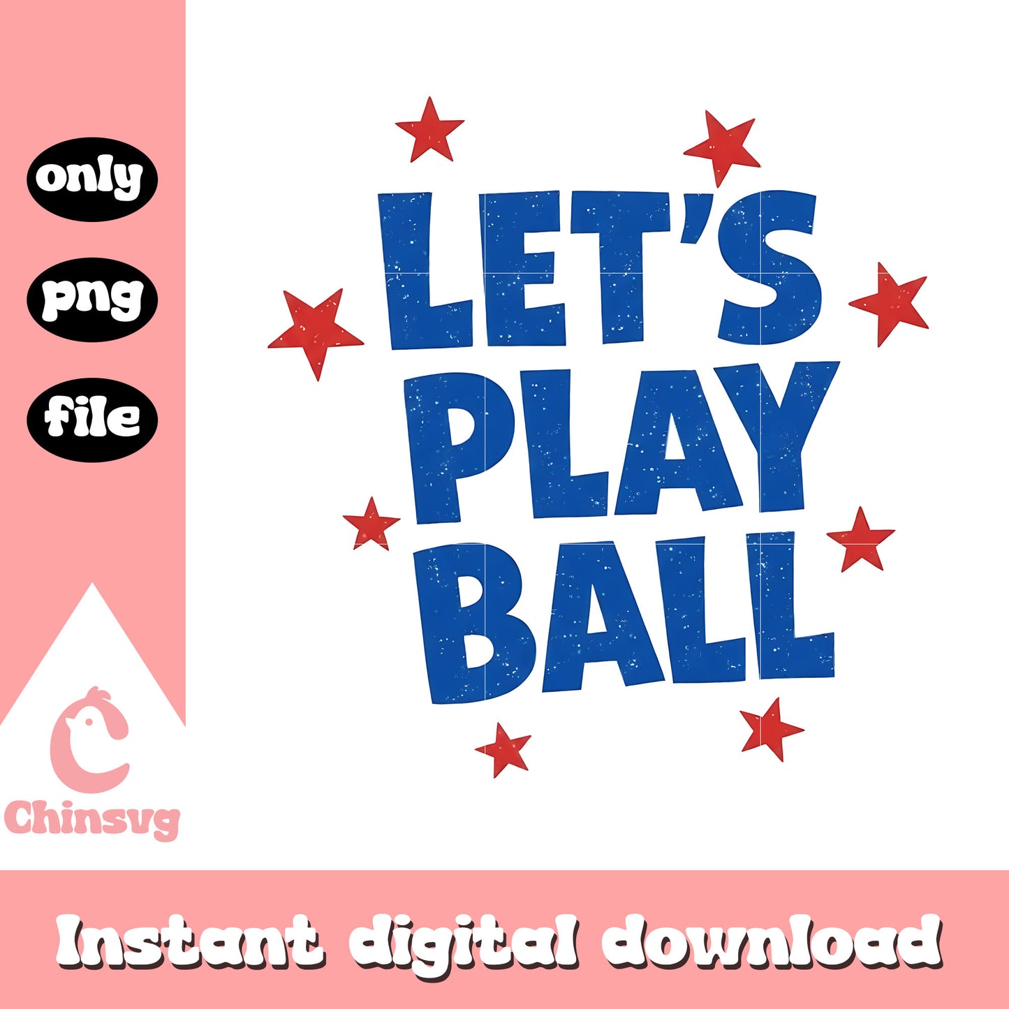 Let's play ball star design png